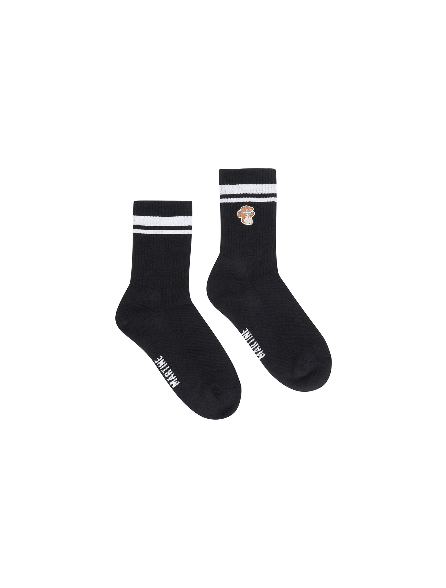 Collaboration Artwork Middle Socks_Black (QWAESC25139)