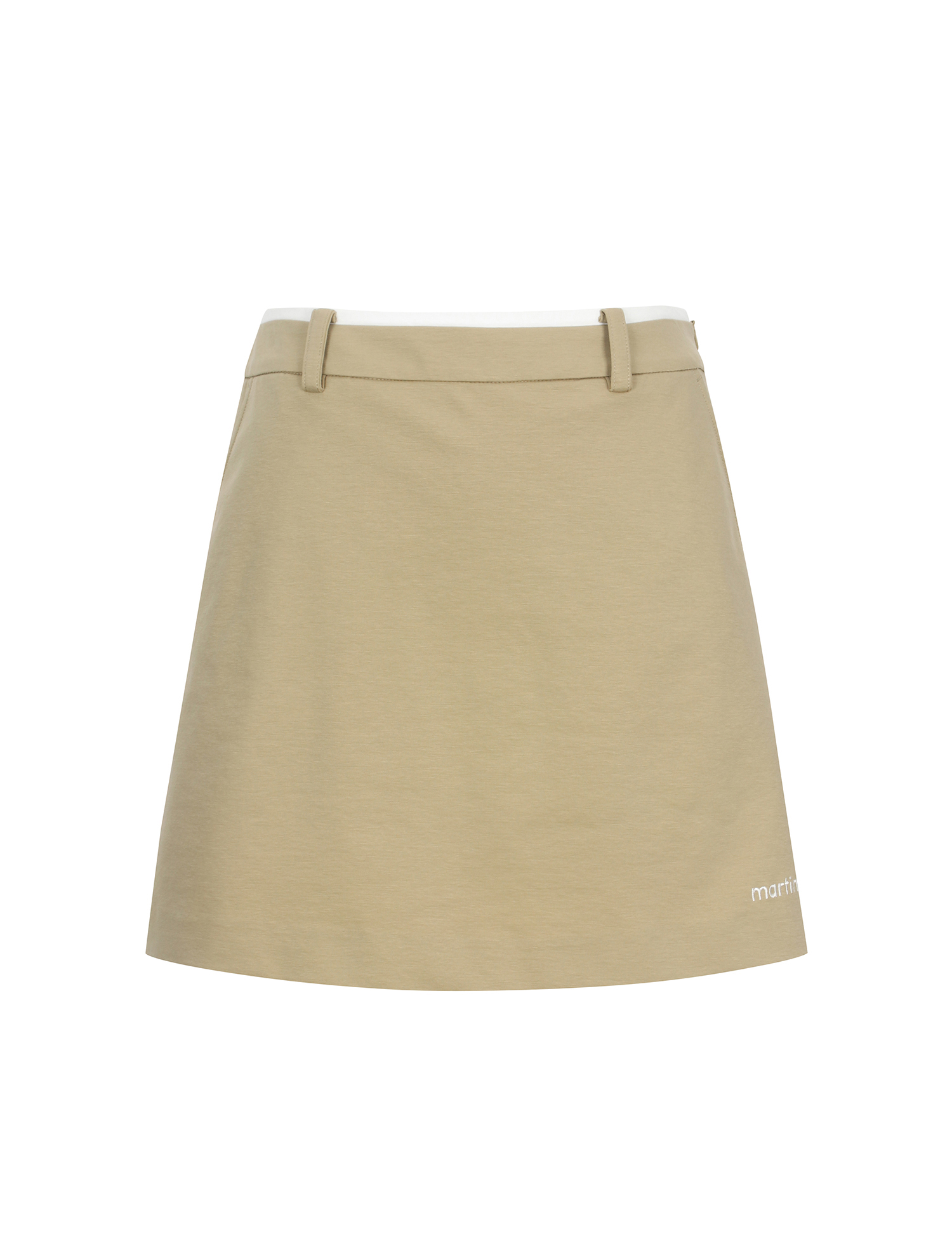 Stitch Logo Basic Skirts _BEIGE (QW0ECU30553)