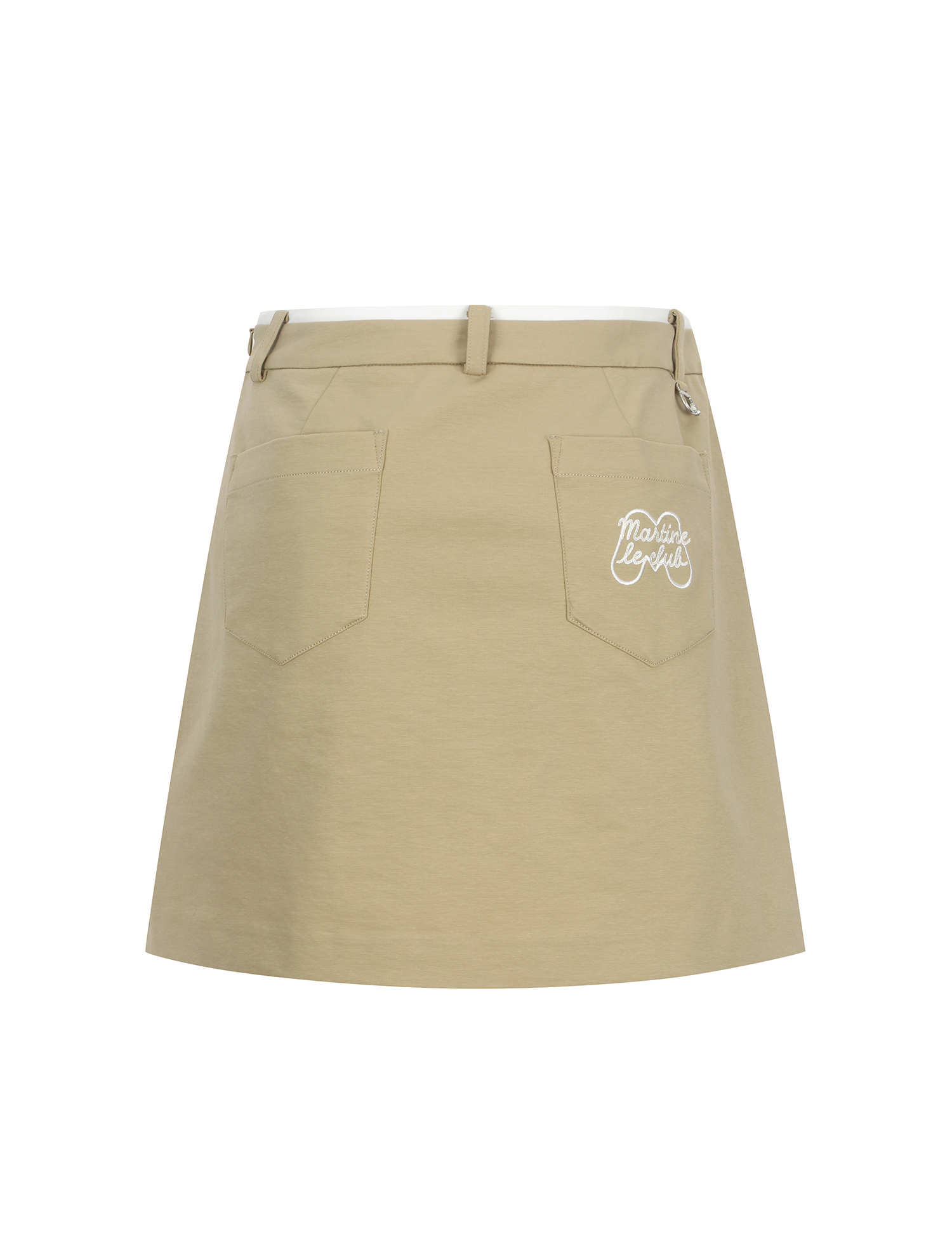 Stitch Logo Basic Skirts _BEIGE (QW0ECU30553)