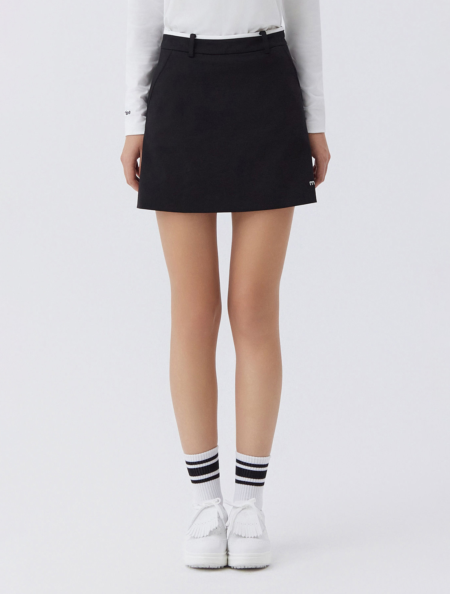 Stitch Logo Basic Skirts _BLACK (QW0ECU30539)