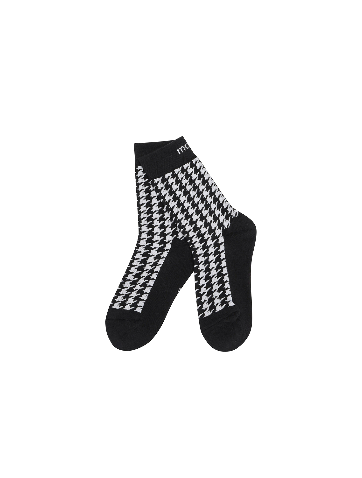 Jacquard Check Socks_BLACK (QWAESC30239)