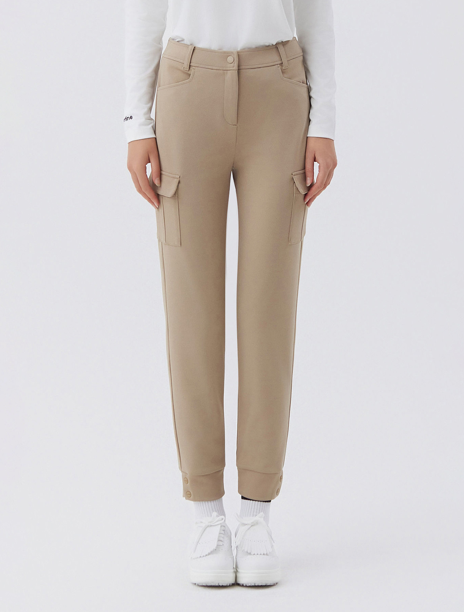 Logo Banding Cargo Jogger Pants _BEIGE (QW0ESL30253)