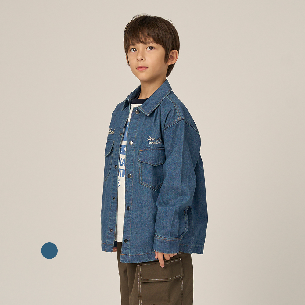 [예일키즈]에센셜 데님셔츠_A4F018