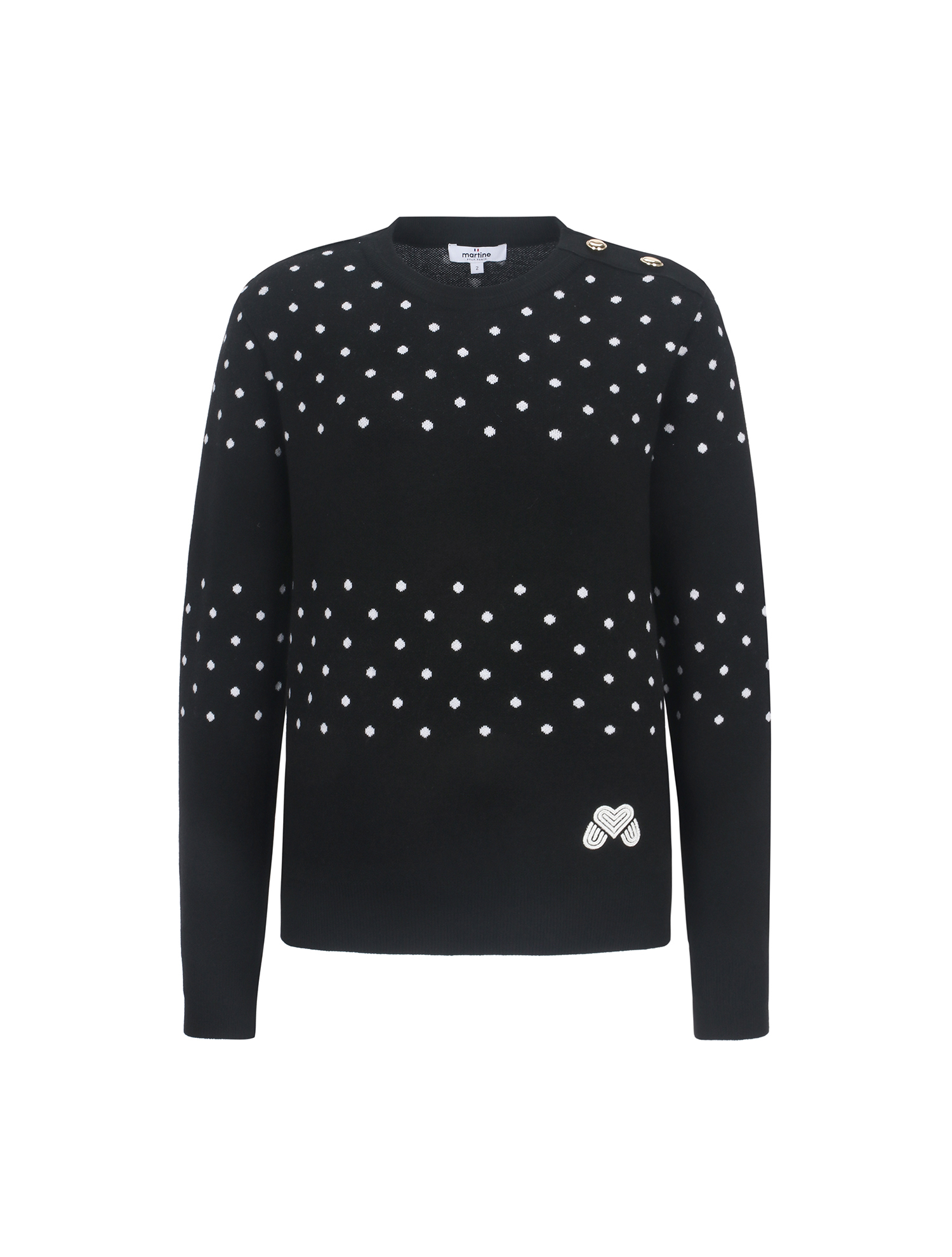 Logo Round neck knit_BLACK (QW0ENI30339)