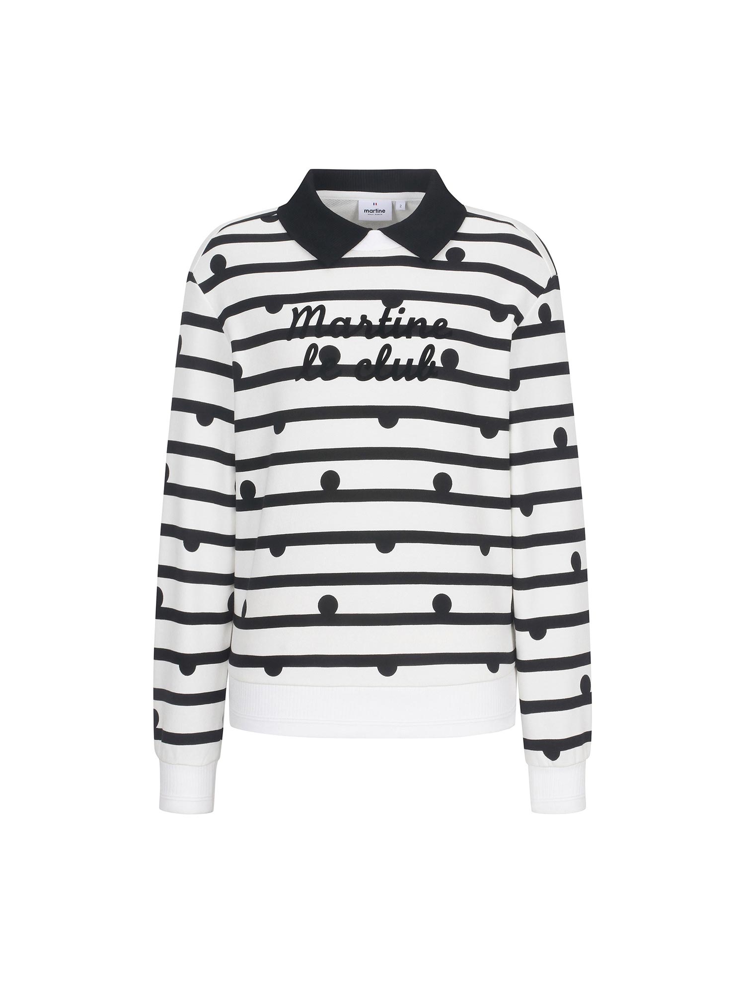 Dot Stripe Blouson T shirts_OFF-WHITE (QW0EKS30630)