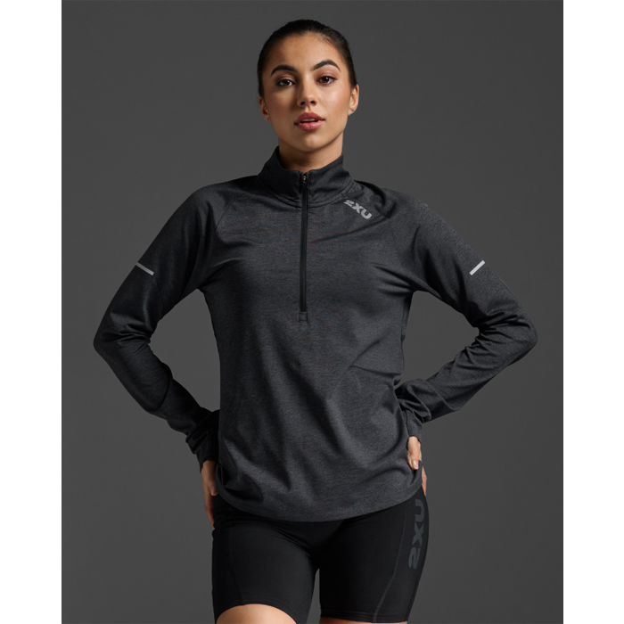 (여) 2XU 에어로 1/2 집 -WR7245ABLK-SRF