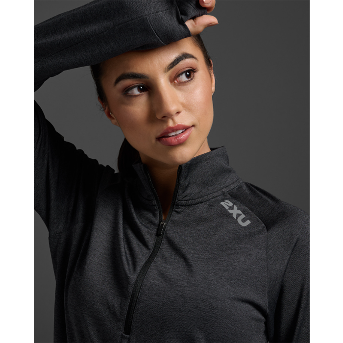 (여) 2XU 에어로 1/2 집 -WR7245ABLK-SRF