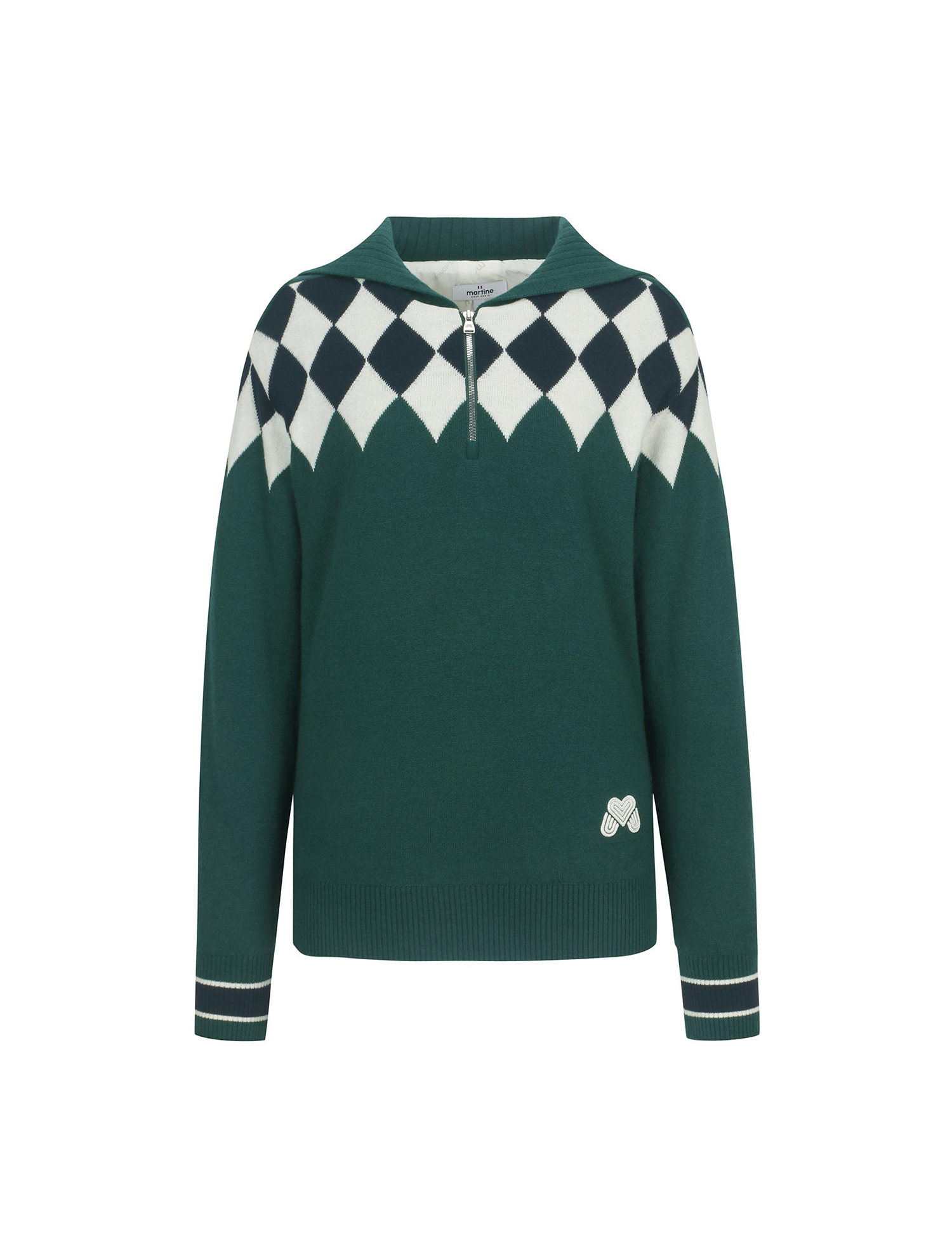 Argyle Sailor Sweater_D/GREEN (QW0ENI40123)