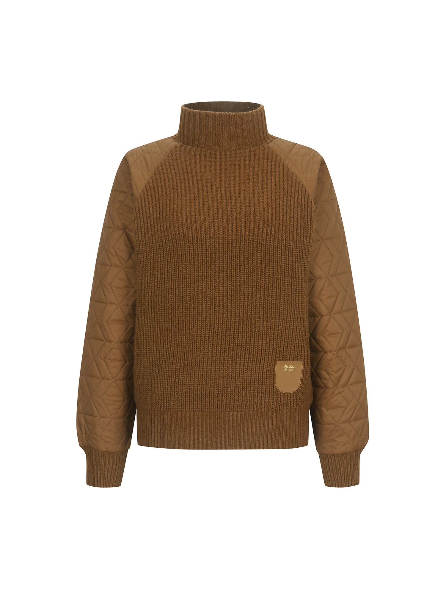 High neck Sweater_BROWN (QW0ENI40257)