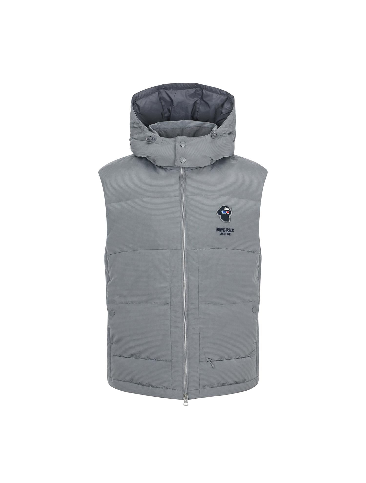 BAYC Hoodie Down Vest_L/GRAY (Men) (QM0EWV40232)