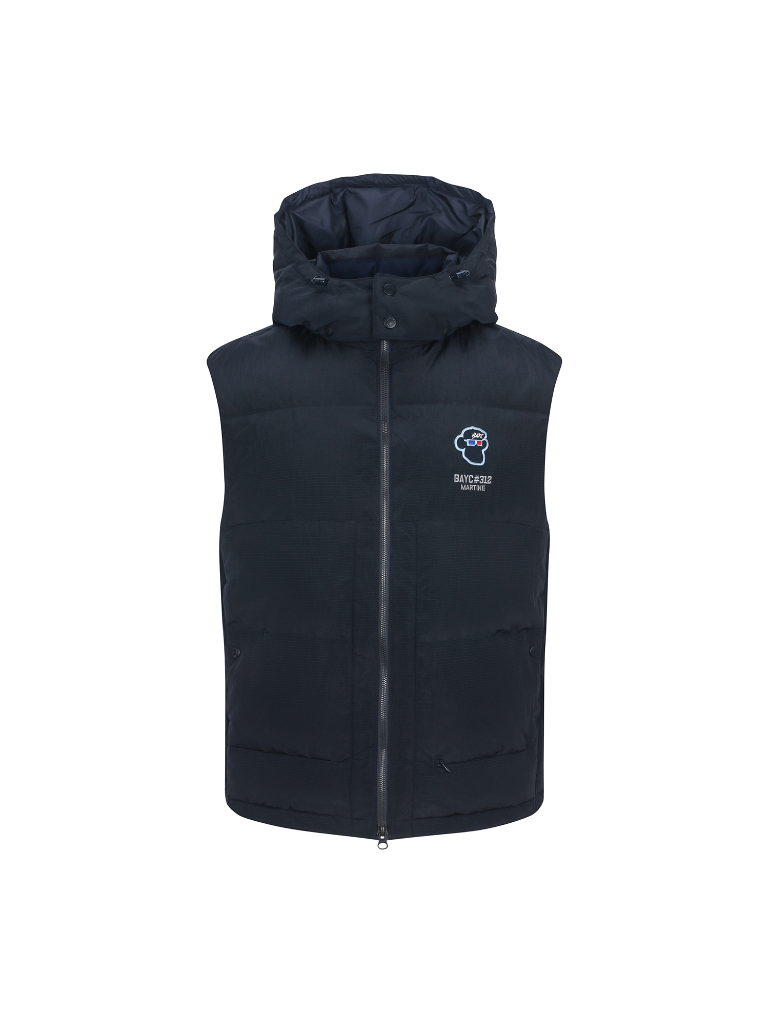 BAYC Hoodie Down Vest_NAVY (Men) (QM0EWV40249)