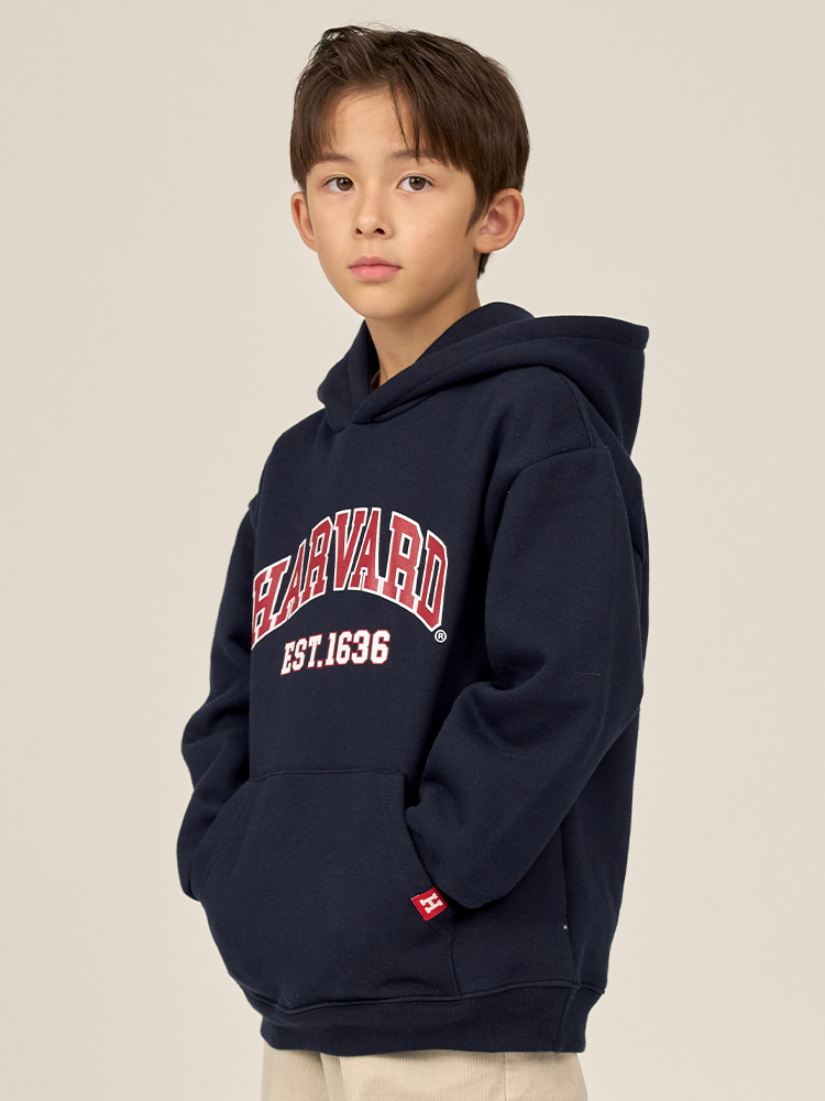 [하버드키즈]데일리 기모 후드티셔츠_B4W105