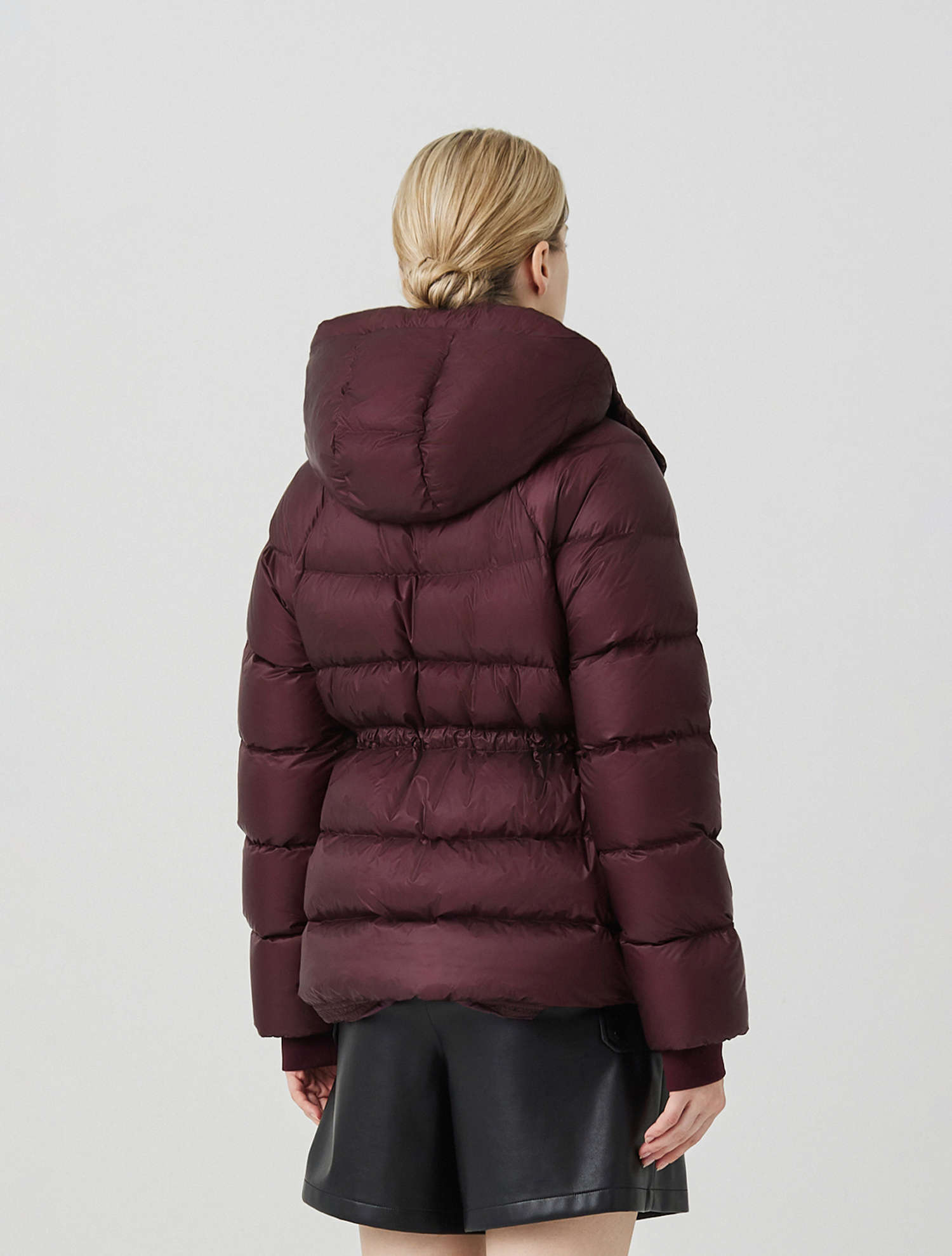 Detachable Fur Down Jumper_WINE (QW0EJP40679)