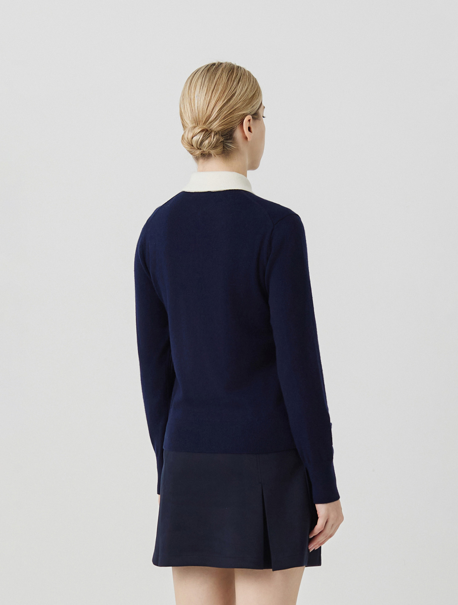 Cashmere Frill knit_NAVY (QW0ENI40349)