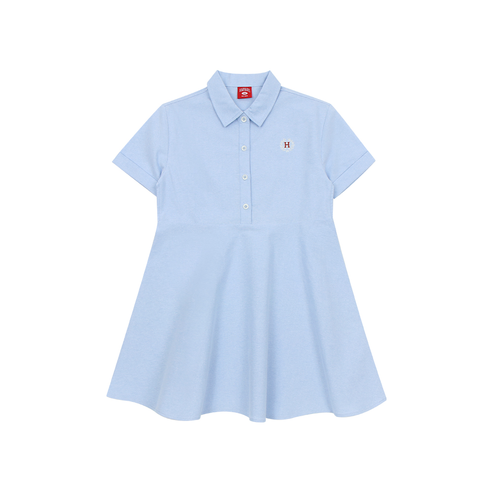 [하버드키즈]헤리티지 우븐 반팔 셔츠 원피스 HJCCOPD24063