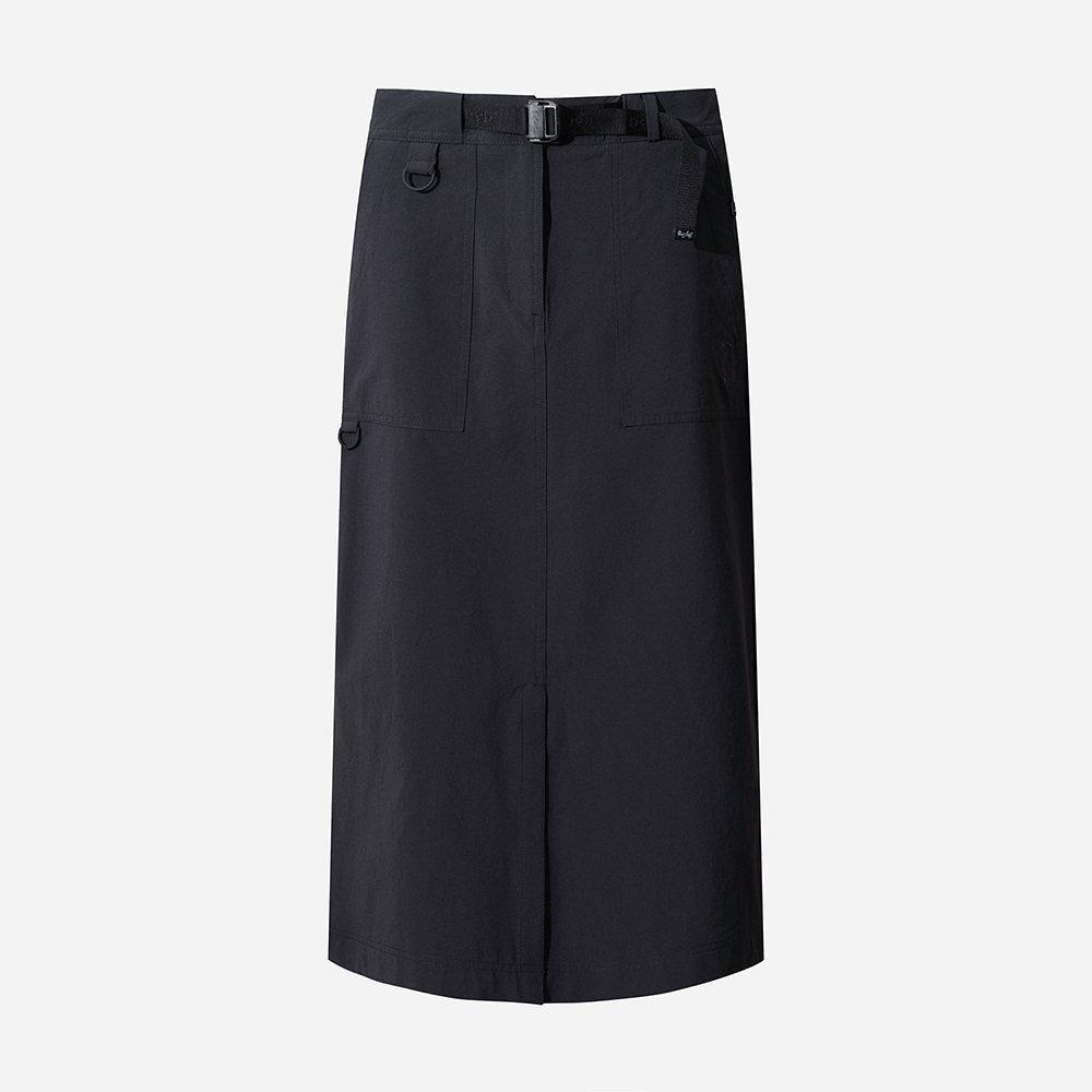 H라인 아웃포켓 스커트 여자(BLACK)