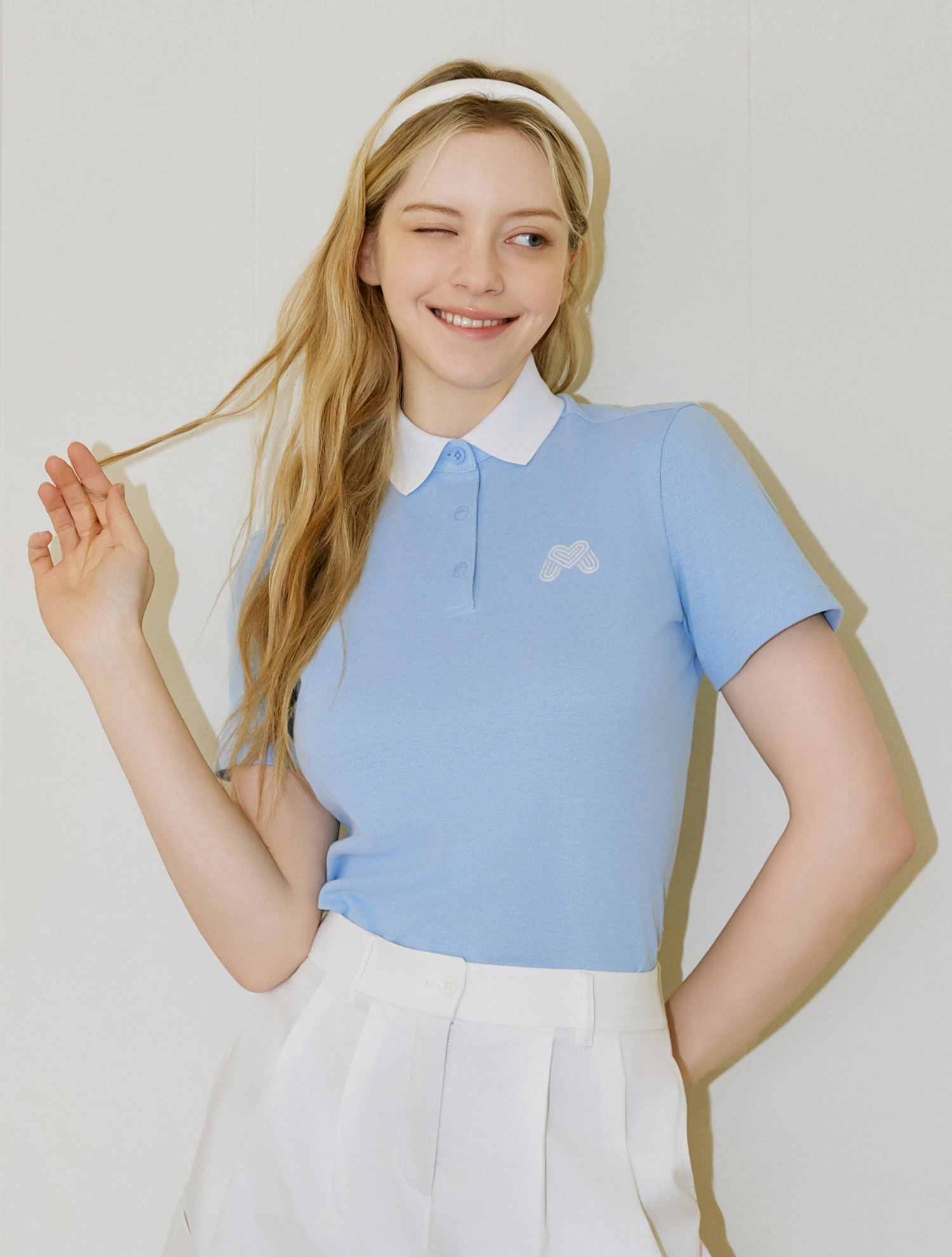 [캐치티니핑] Collar Half Sleeve T-shirts_BLUE (QW0FTTP22343)