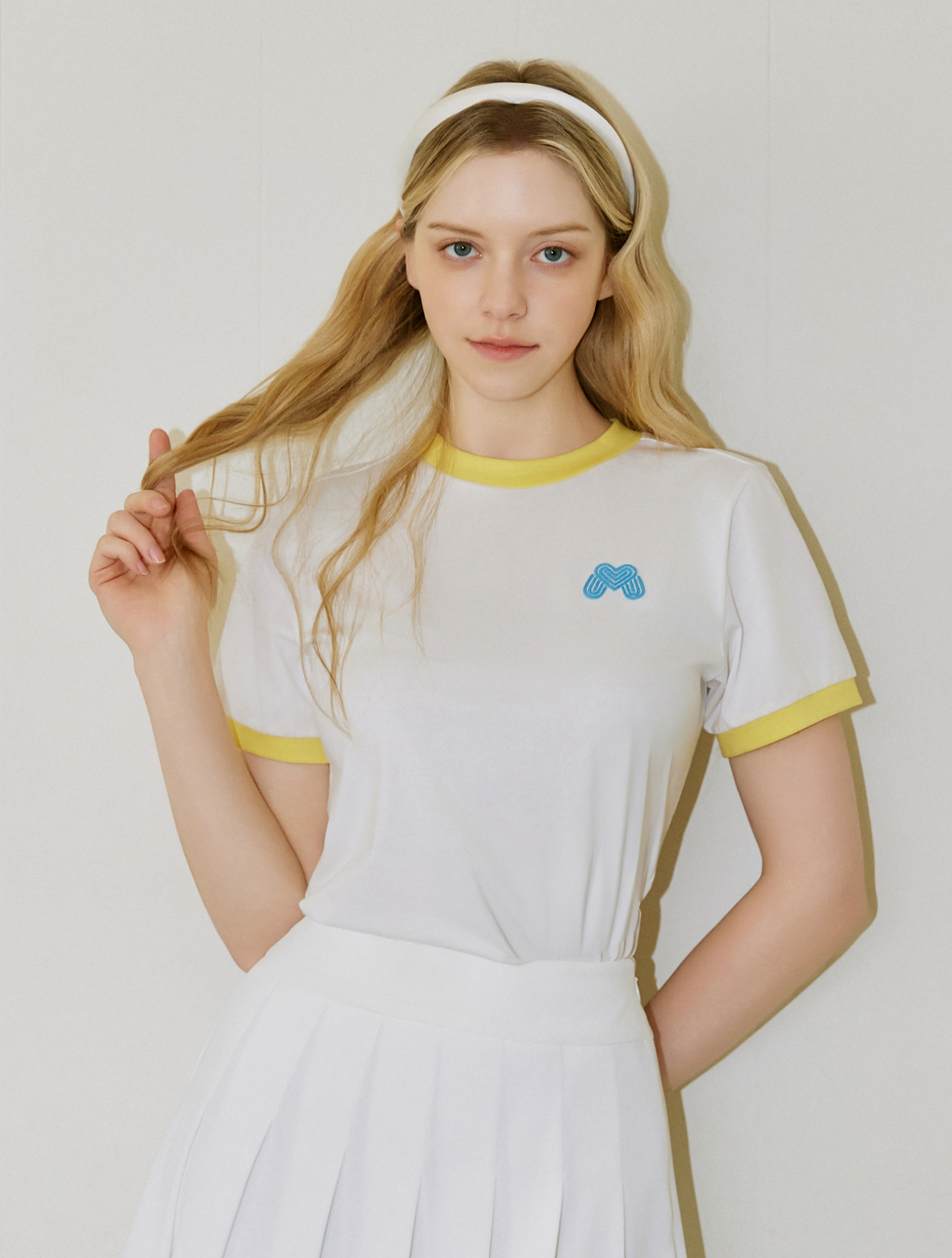 [캐치티니핑] Round Half Sleeve T-Shirt_YELLOW (QW0FTTR22163)