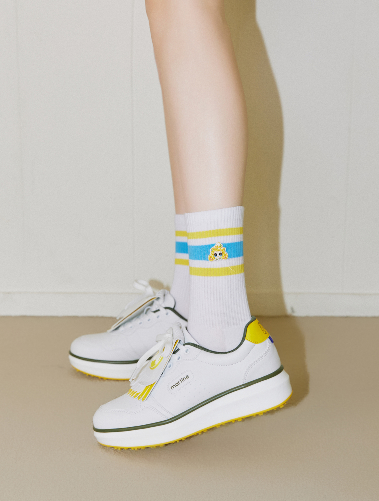 [캐치티니핑] Edition Mid Socks_YELLOW (QUAFASK02163)