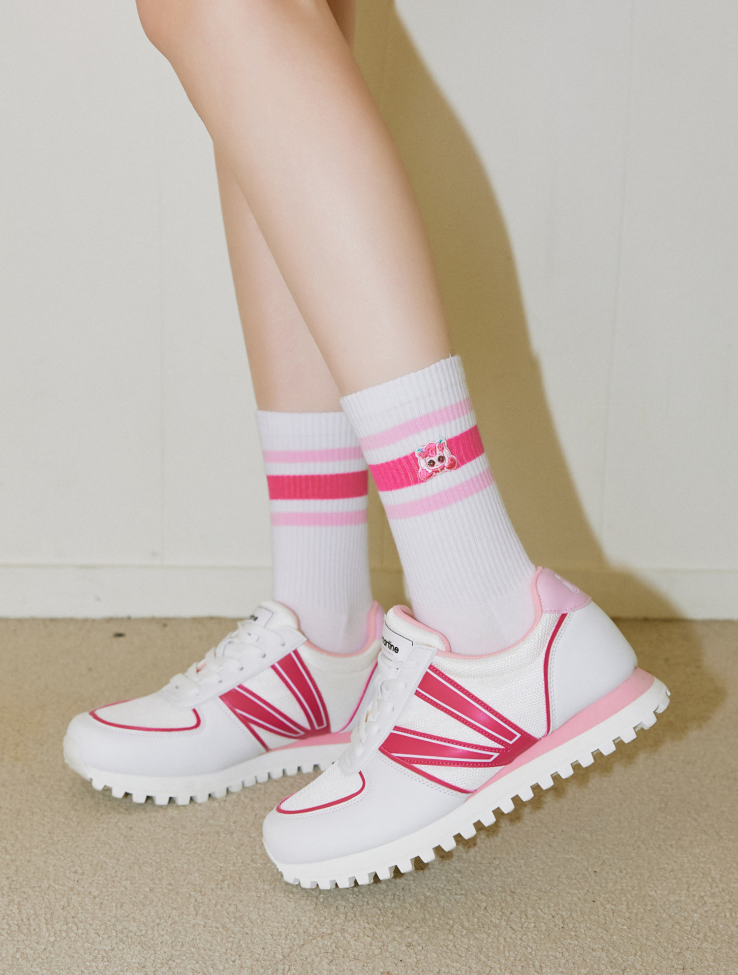 [캐치티니핑] Edition Mid Socks_L/PINK (QUAFASK02171)