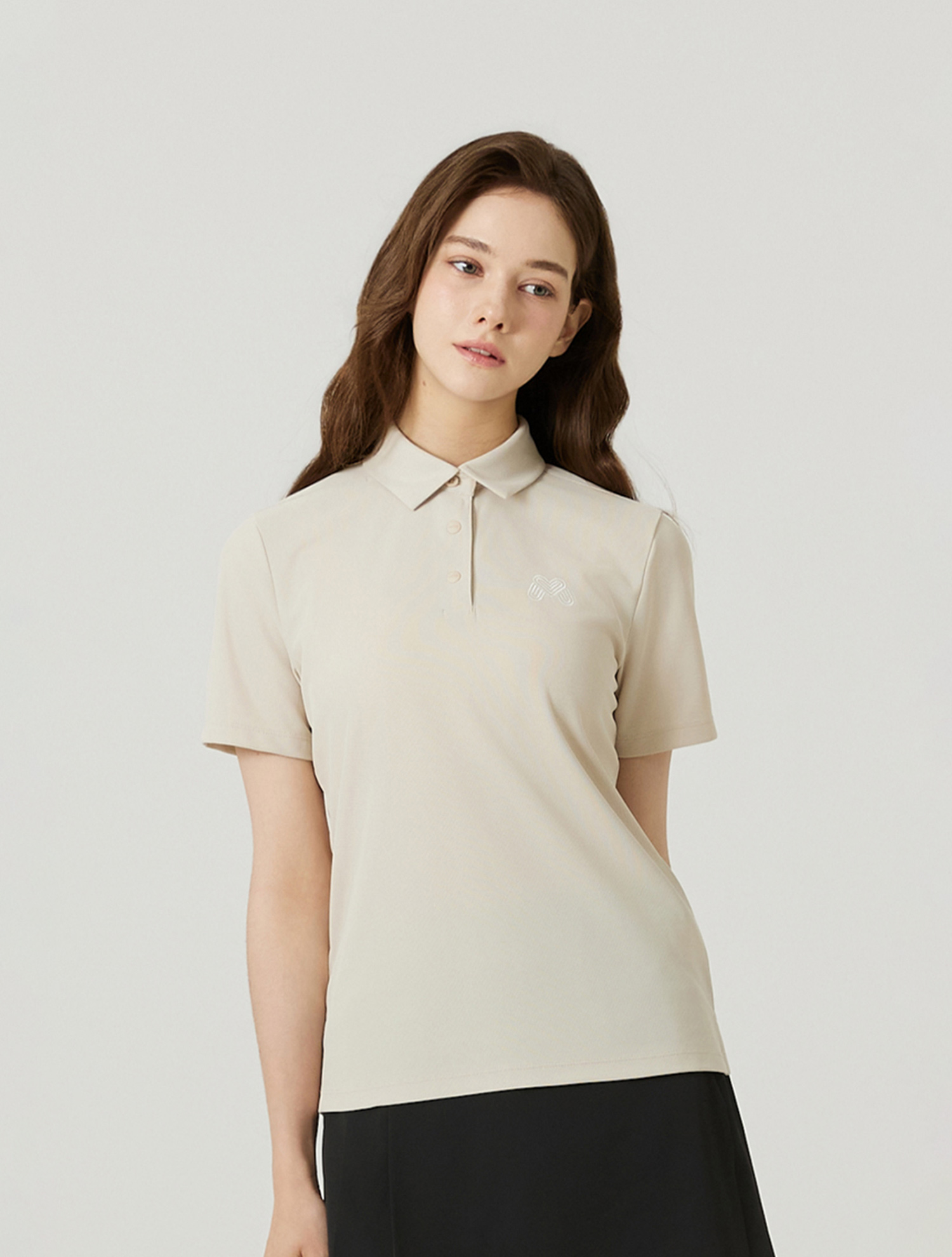 M Basic Fit Half Sleeve T-shirts_L/BEIGE (QW0FTTY21551)