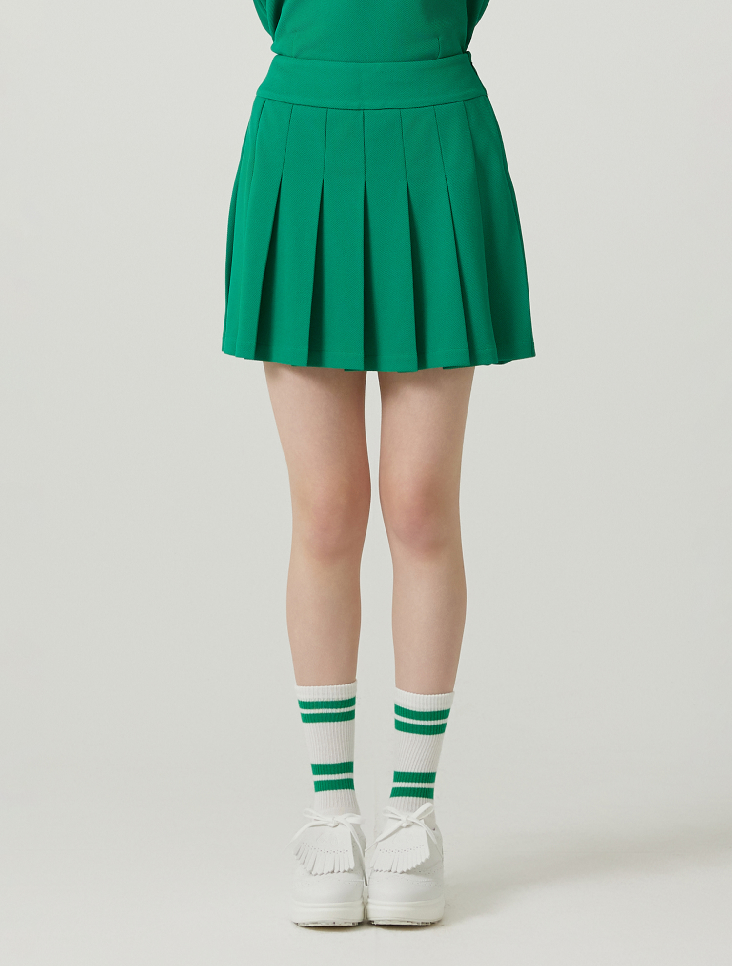 Back Logo Pleats Culotte_GREEN (QW0FBCU20422)