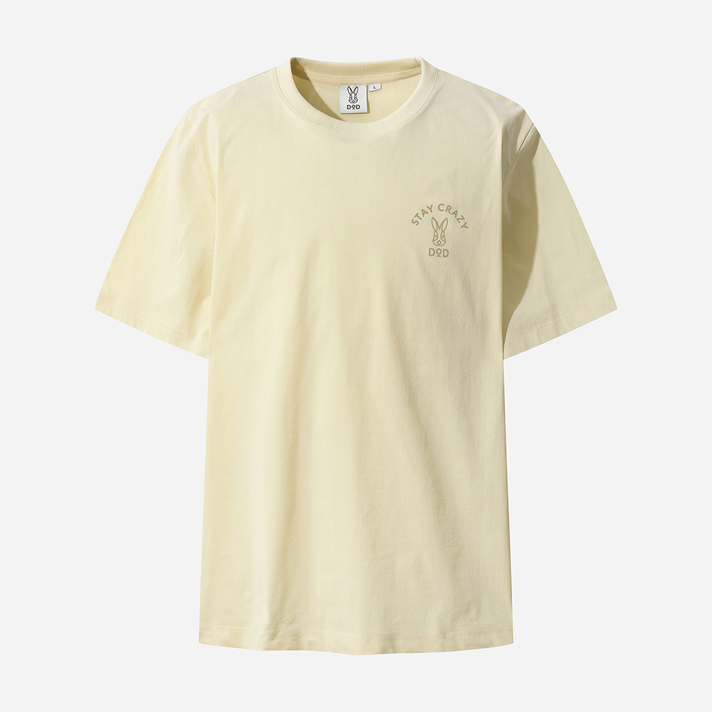 쿼드400 베이직 로고 반팔 티셔츠 (BEIGE)