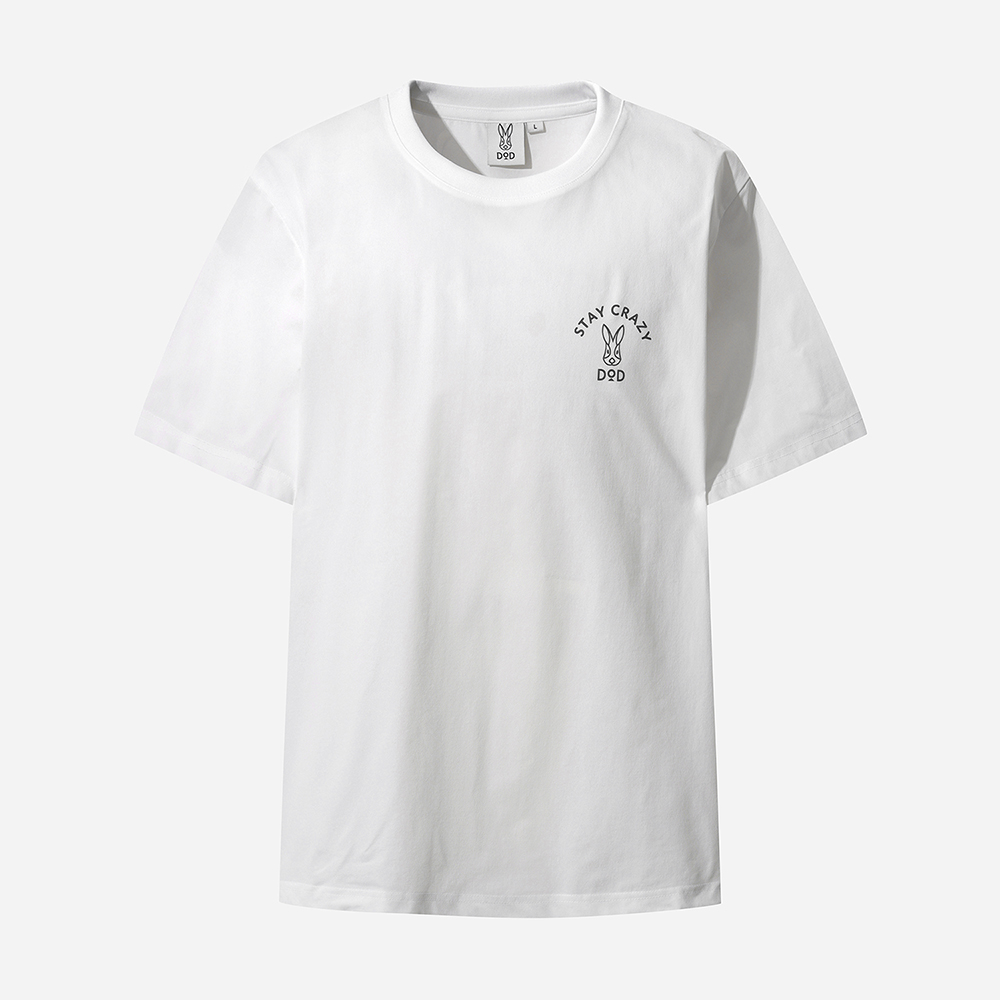 쿼드400 베이직 로고 반팔 티셔츠 (OFF WHITE)