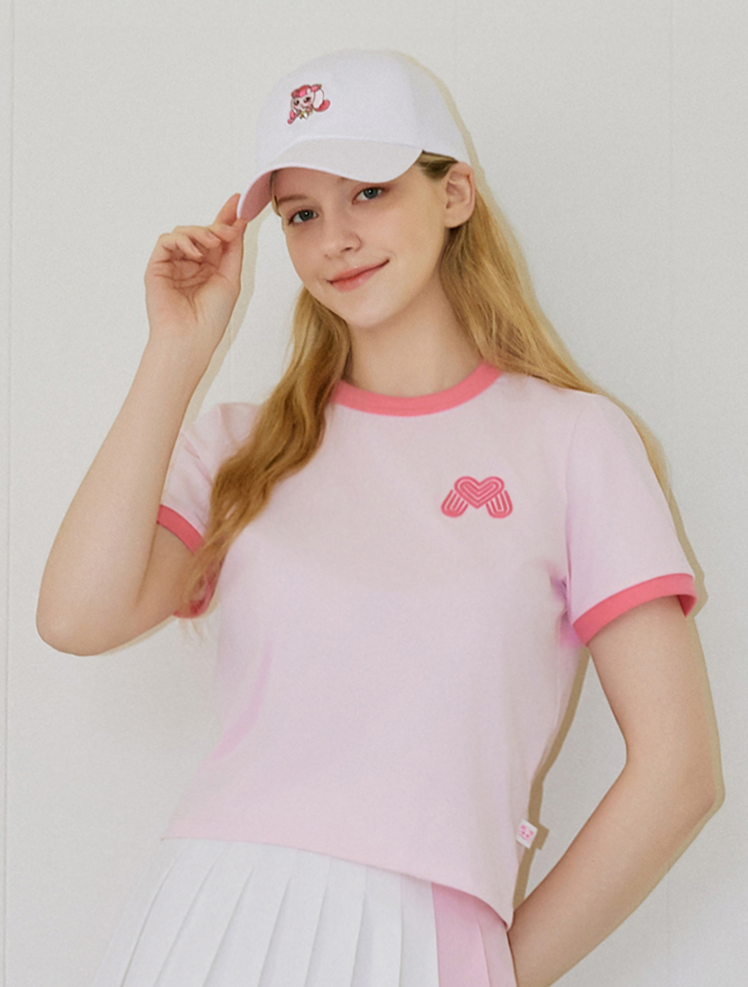 [캐치티니핑] Round Crop T-Shirt_L/PINK (QW0FTTR22271)