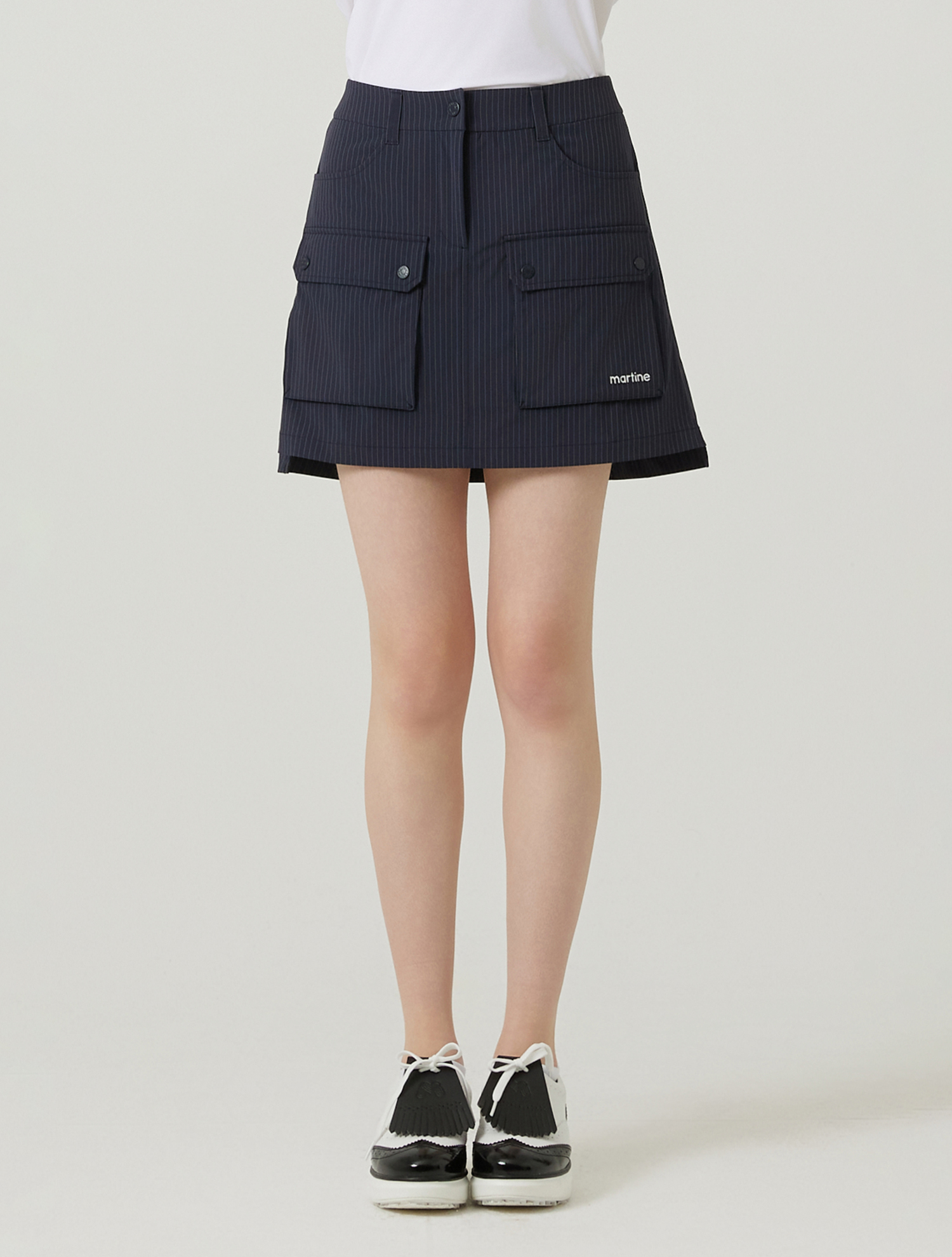 Out Pocket Stripe Pattern Culotte_NAVY (QW0FBCU20149)