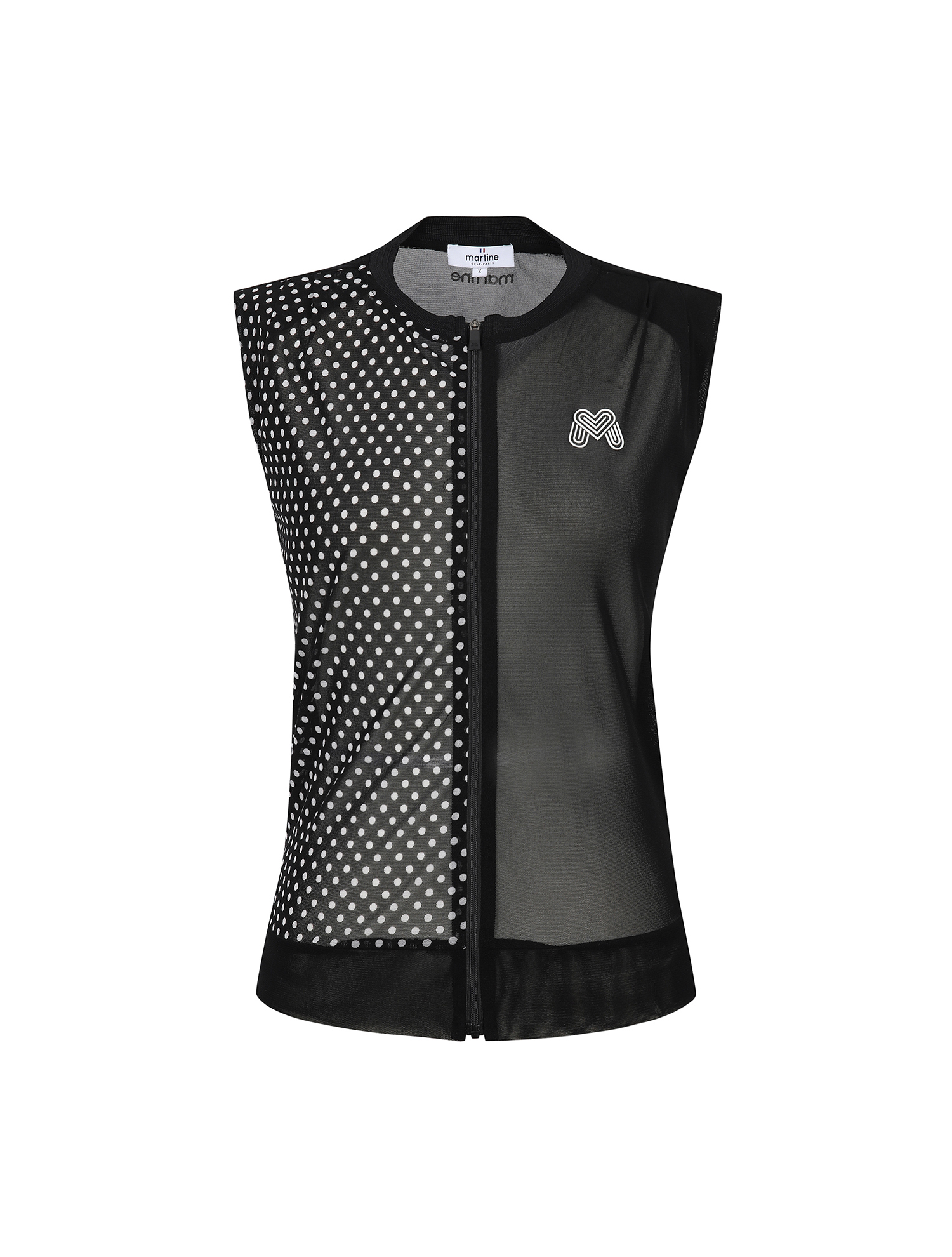 Half Dot Pattern Vest_BLACK (QW0FTTV20639)