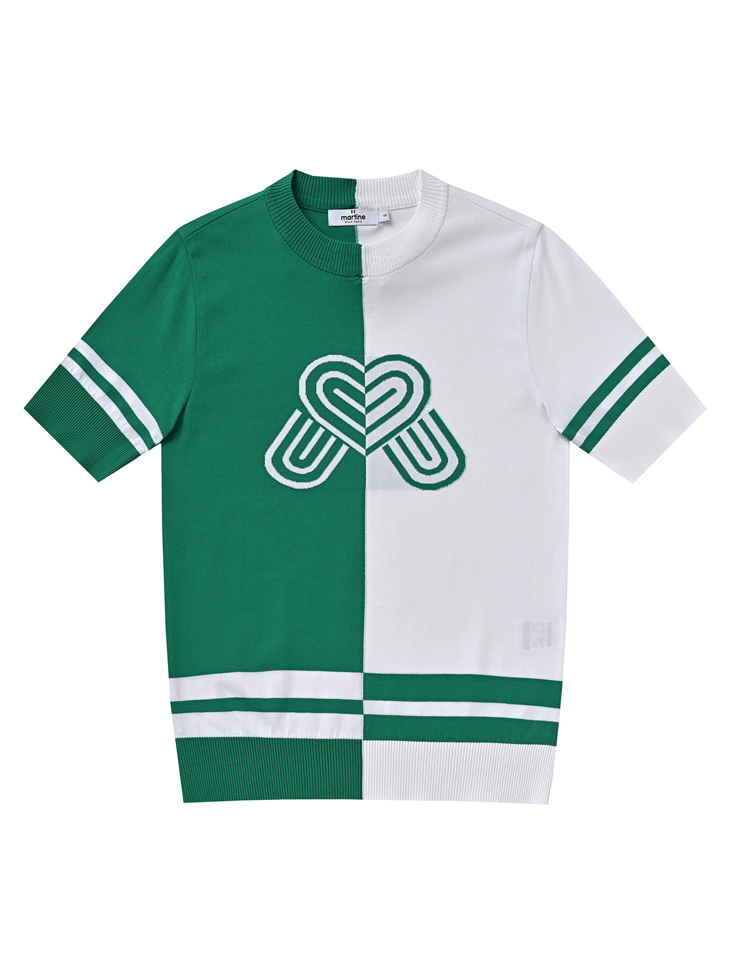 Half&Half Round Sweater_Green (QW0DRD20222)