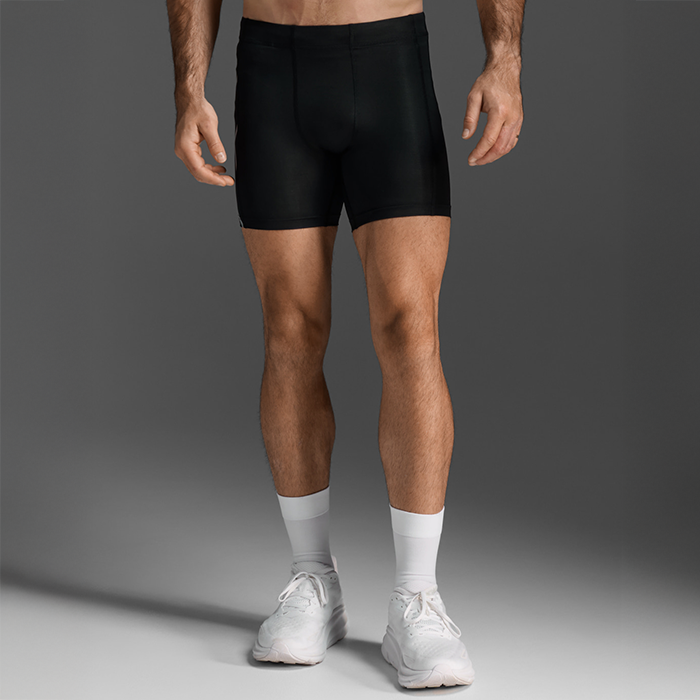 (남) 2XU 코어 컴프레션 1/2 쇼츠 MA4508BBLK-SIL