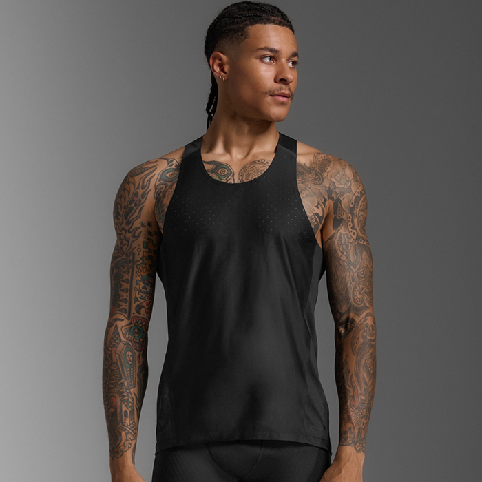 (남) 2XU 라이트 스피드 리액트 싱글렛 MR7375ABLK-BRF