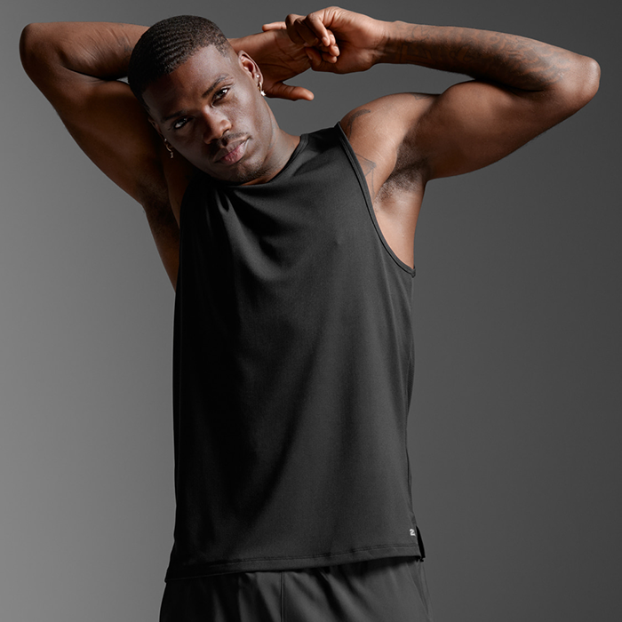 (남) 2XU 에어로 메쉬 탱크 MR7440ABLK-SRF