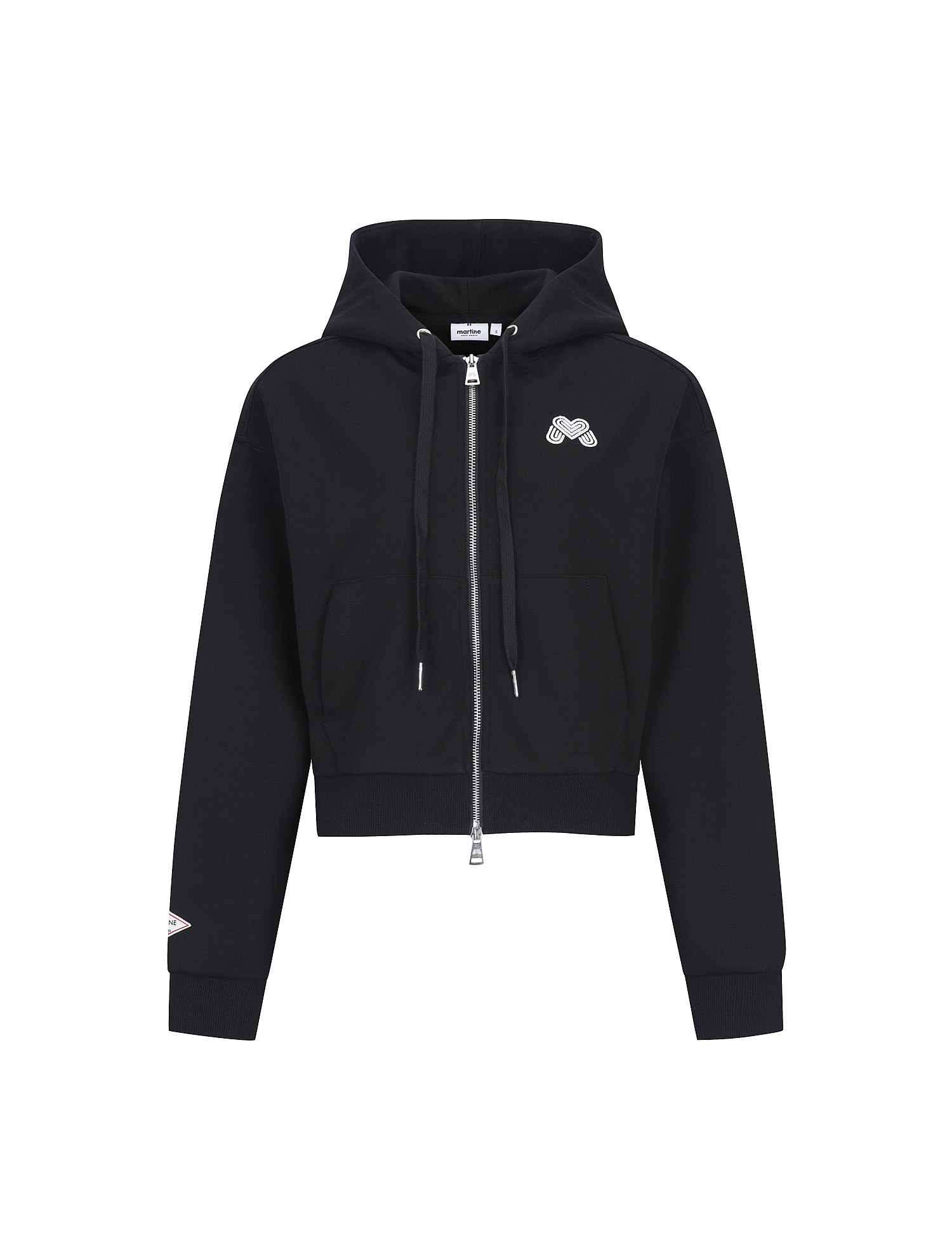 Martine Sweat Setup Hooded Zip up_BLACK (QW0FTTJ30139)