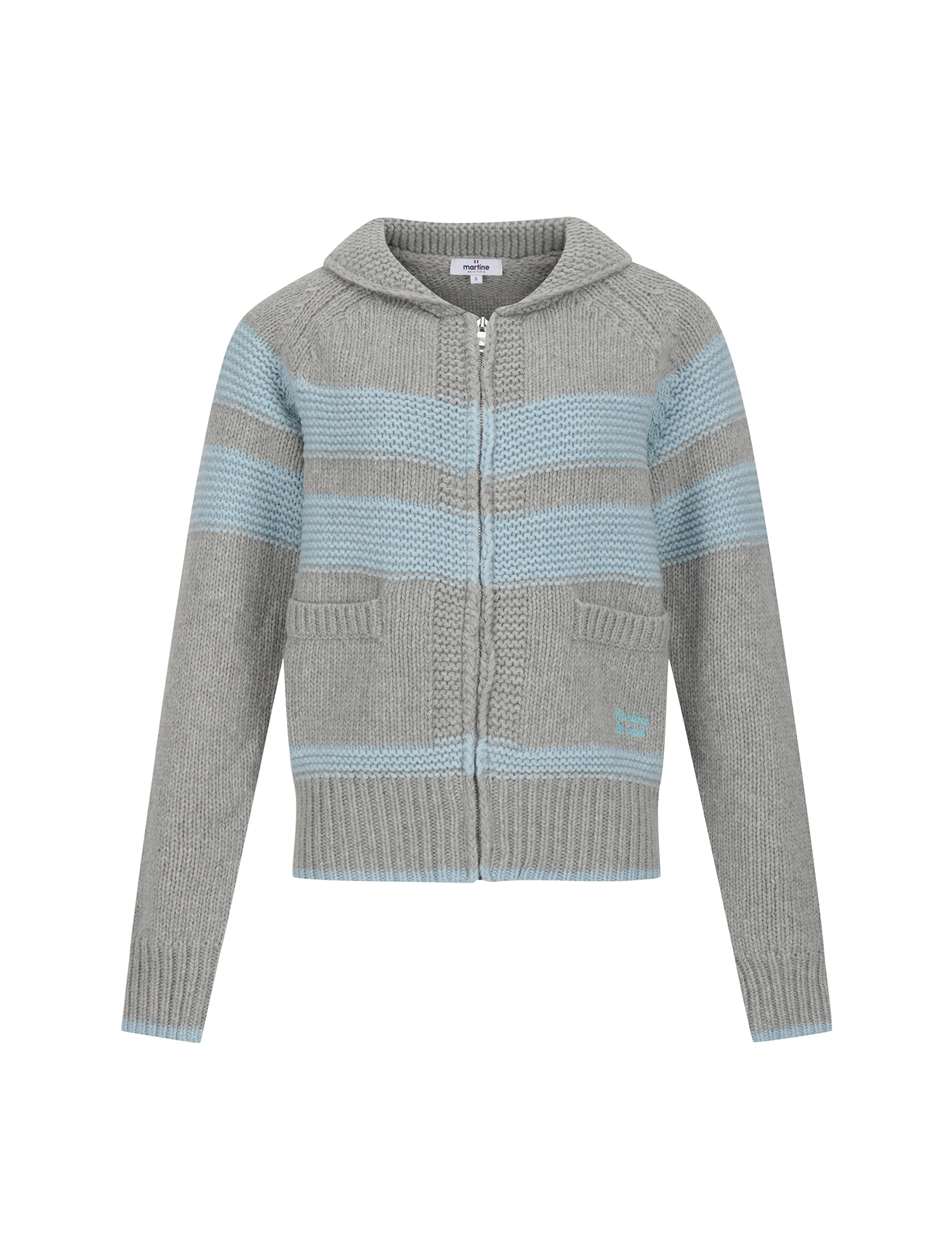 Knit Fluffy Cardigan_GRAY (QW0FTSC40134)