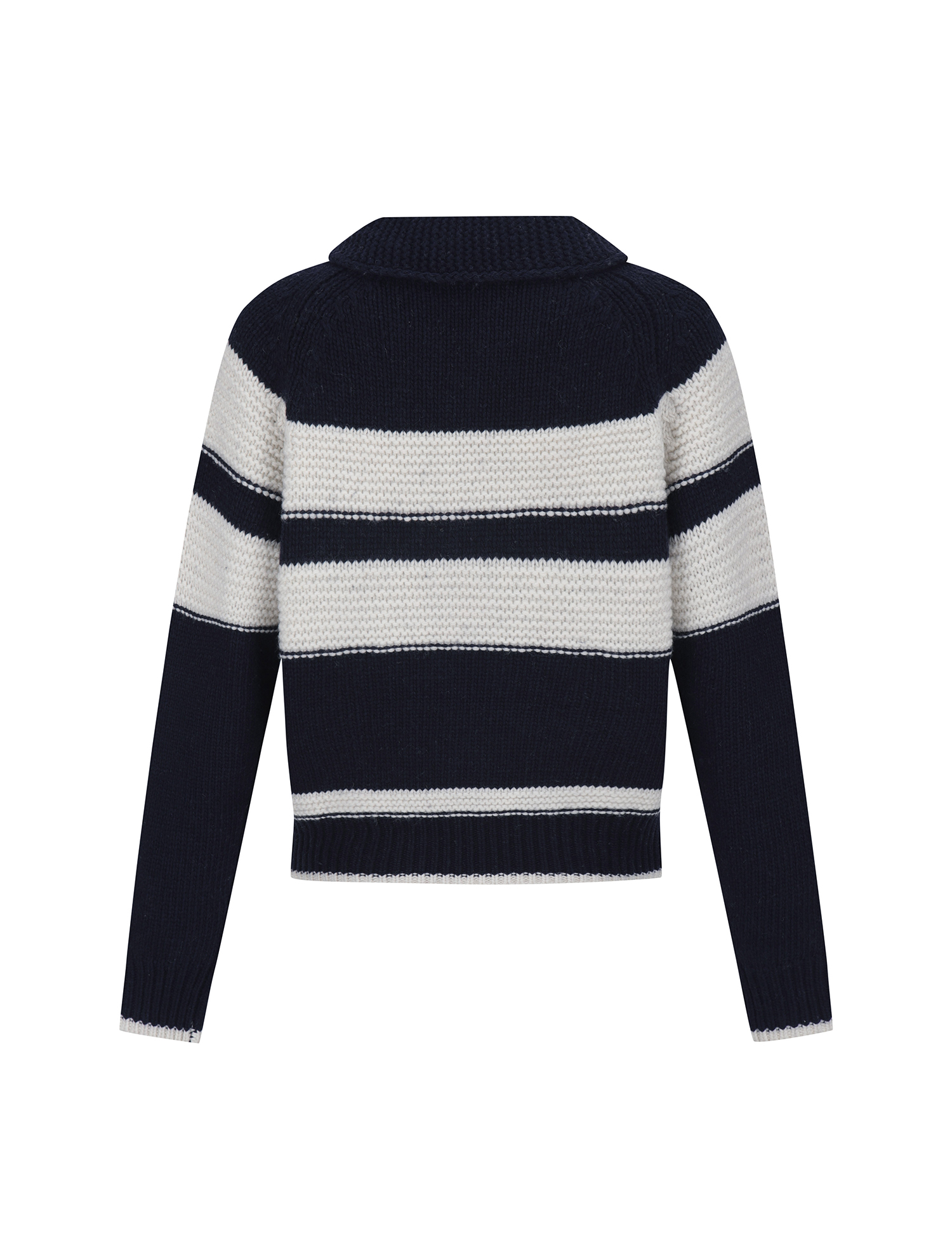 Knit Fluffy Cardigan_NAVY (QW0FTSC40149)