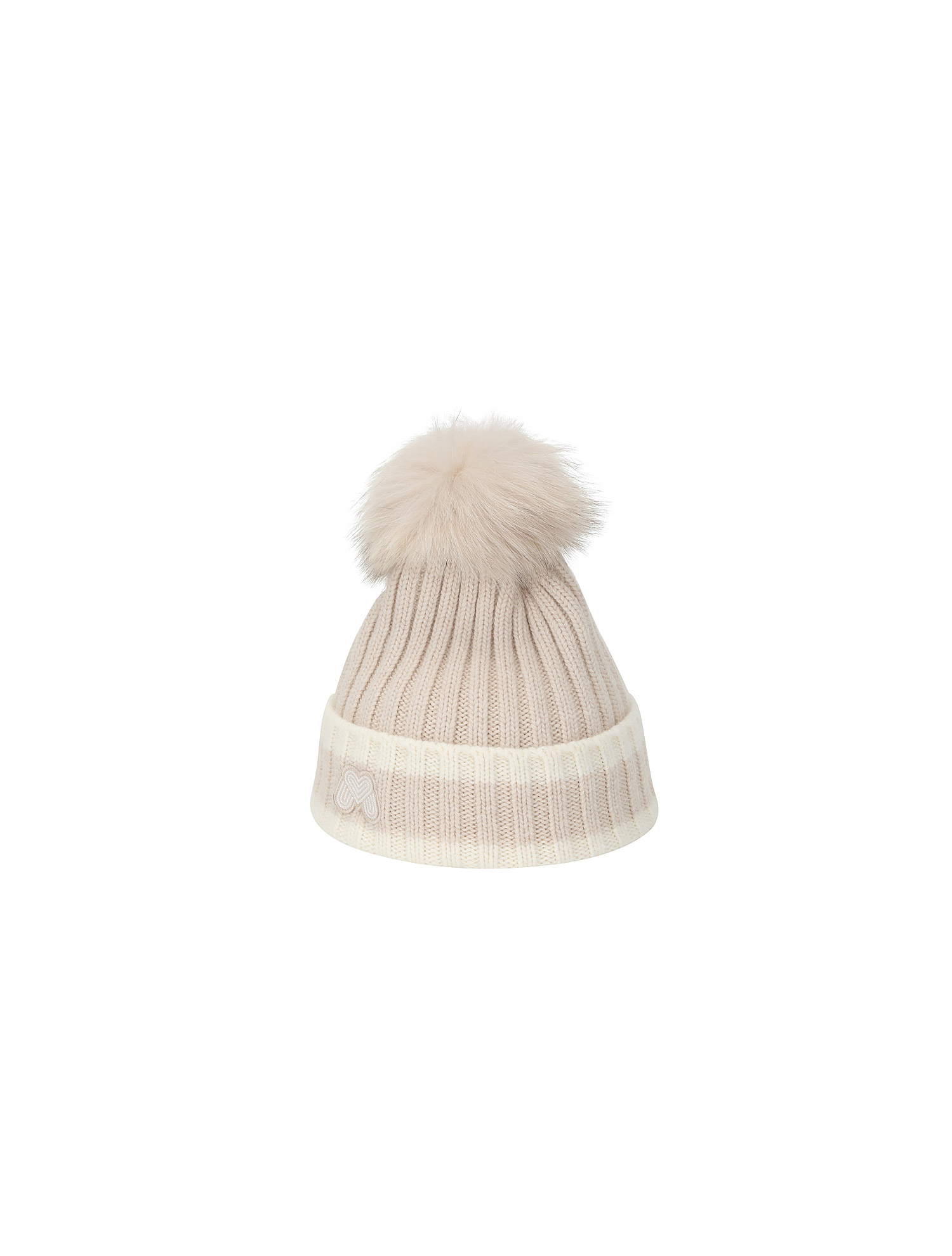 Cozy Pom Knit Beanie_BEIGE (QWAFACP40153)