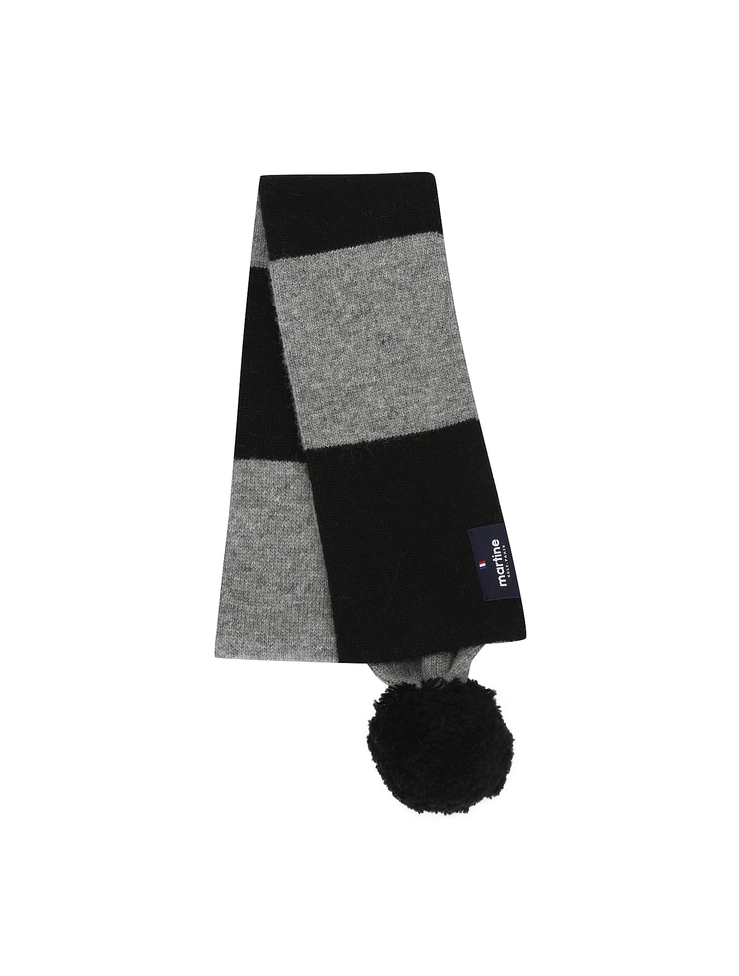 Pom Knit Muffler_M/GRAY (QWAFAMF40136)