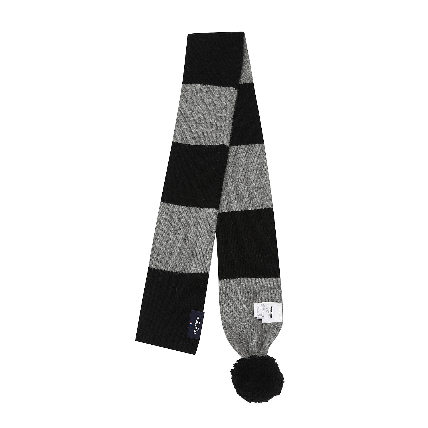 Pom Knit Muffler_M/GRAY (QWAFAMF40136)