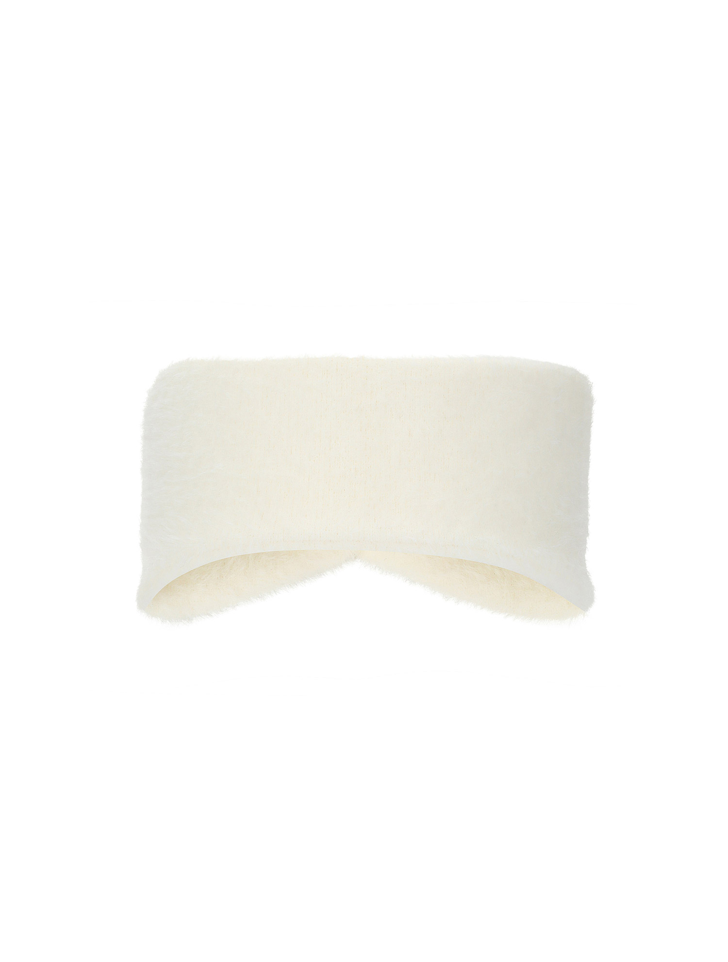 Symbol Knit Ear Warmer_OFF-WHITE (QWAFAWM40130)