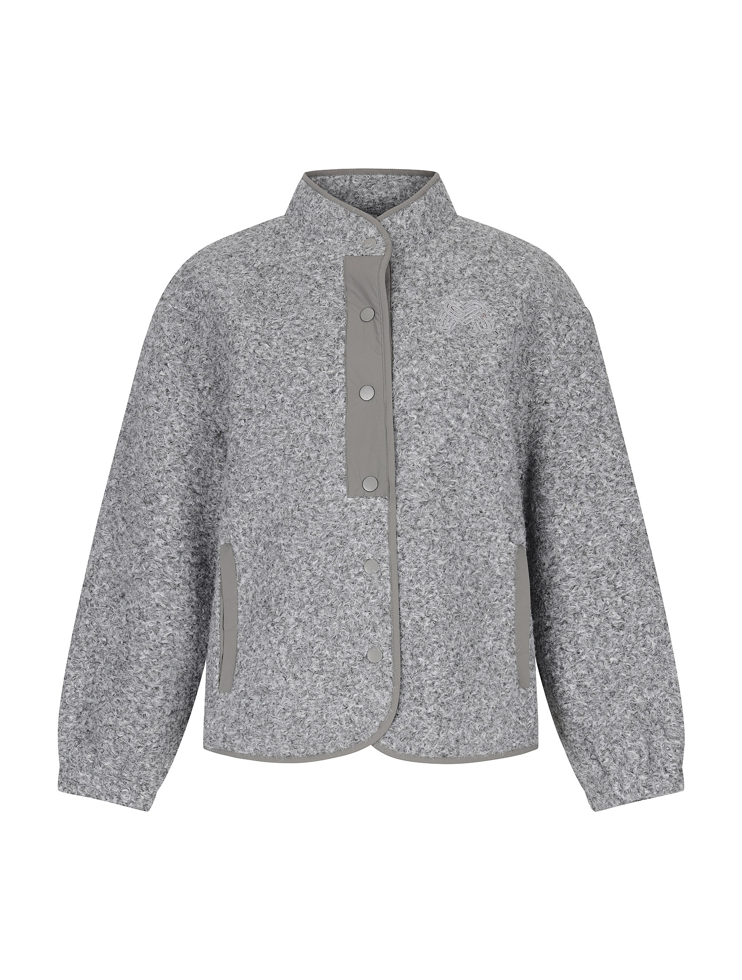 Fleece Button Jacket_M/GRAY (QW0FOJP40136)