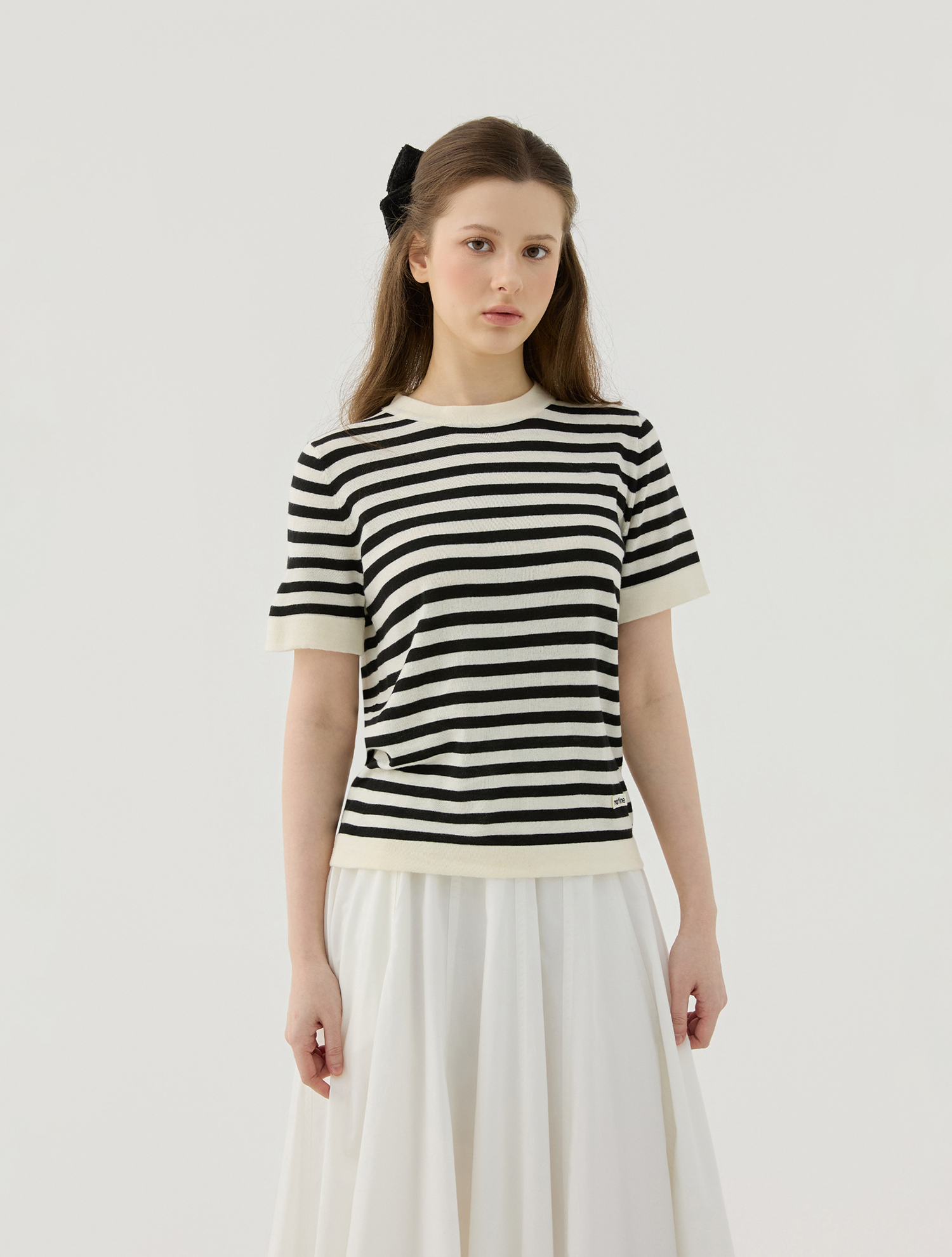 Modern Marine Stripe Knit_WHITE (QW0GTSR20131)