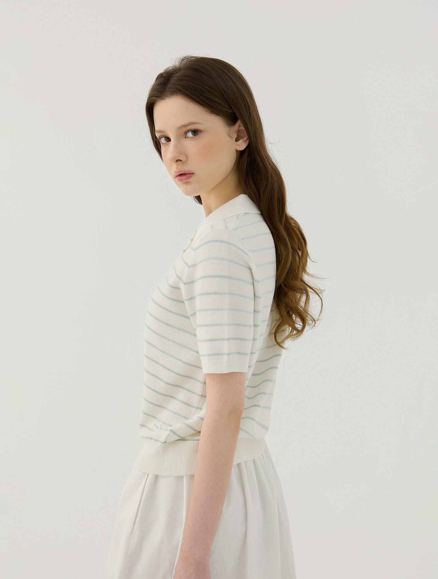 Stripe Collar Knit Pullover_WHITE (QW0GTSY20231)