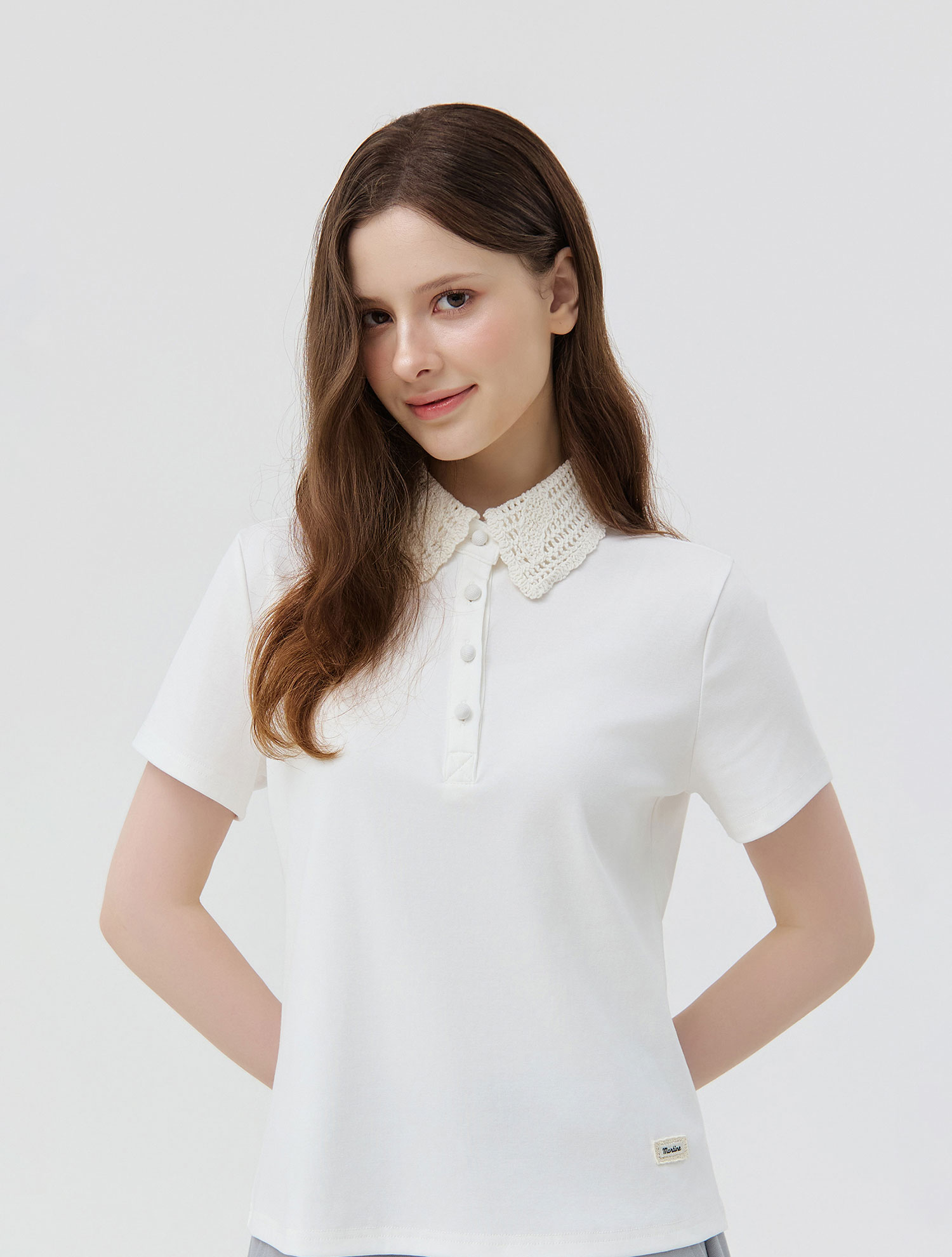 Fleur Crochet Collar T-Shirt_WHITE (QW0GTTY20231)