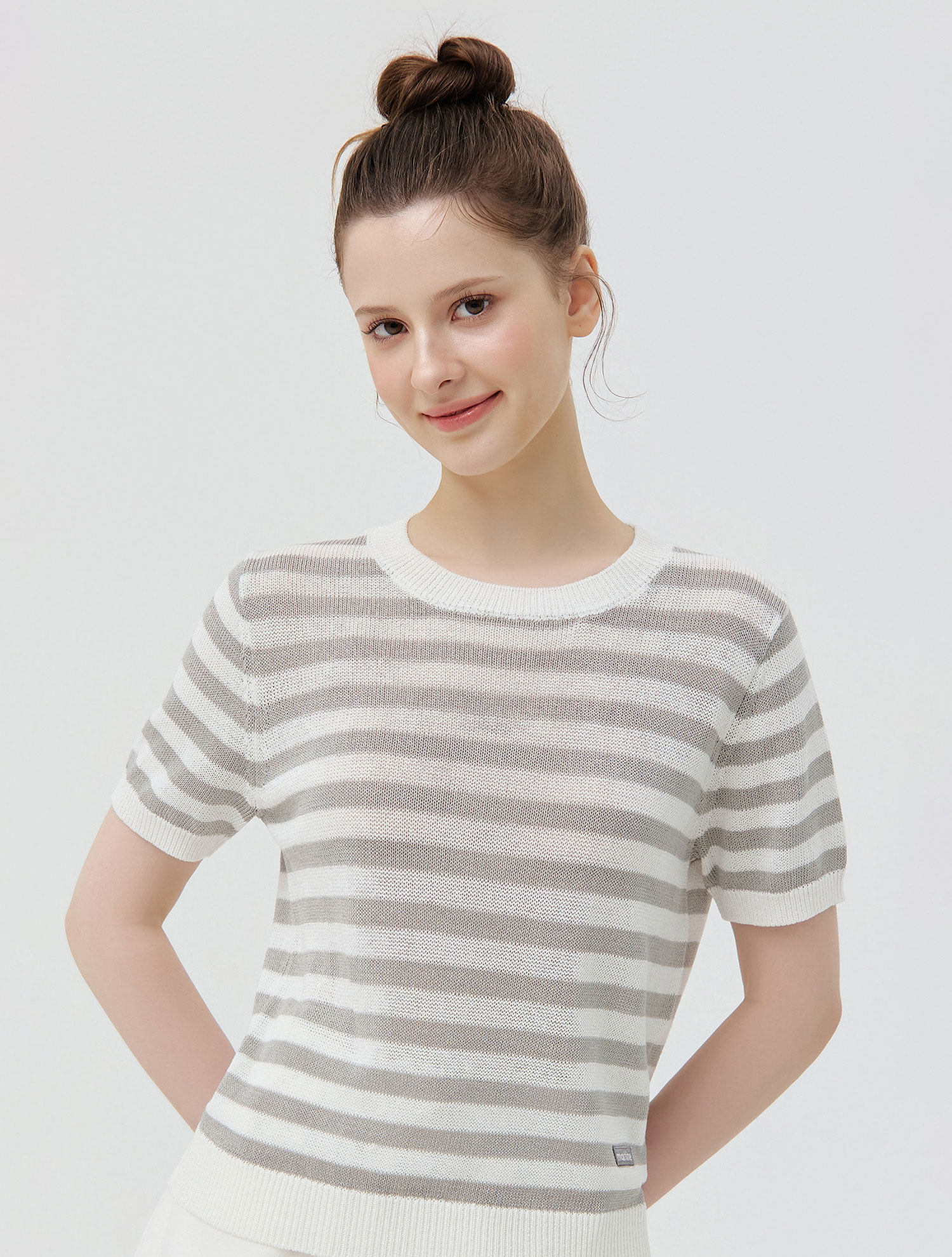 Sheer Marine Stripe Knit_WHITE (QW0GTSR20231)