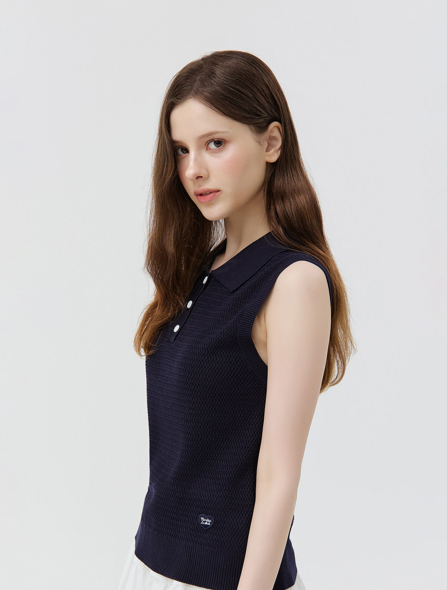 Saint Collar Sleeveless Knit_NAVY (QW0GTSE20149)