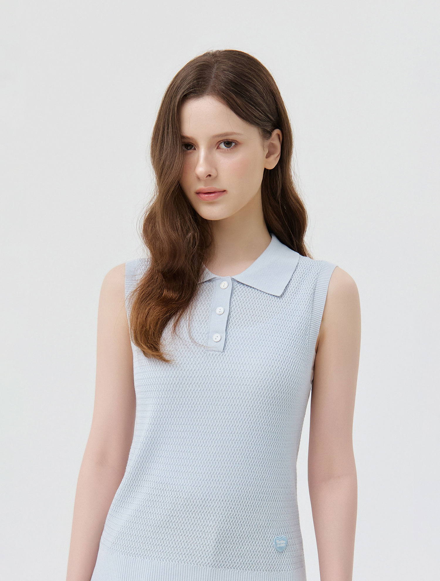 Saint Collar Sleeveless Knit_L/BLUE (QW0GTSE20141)