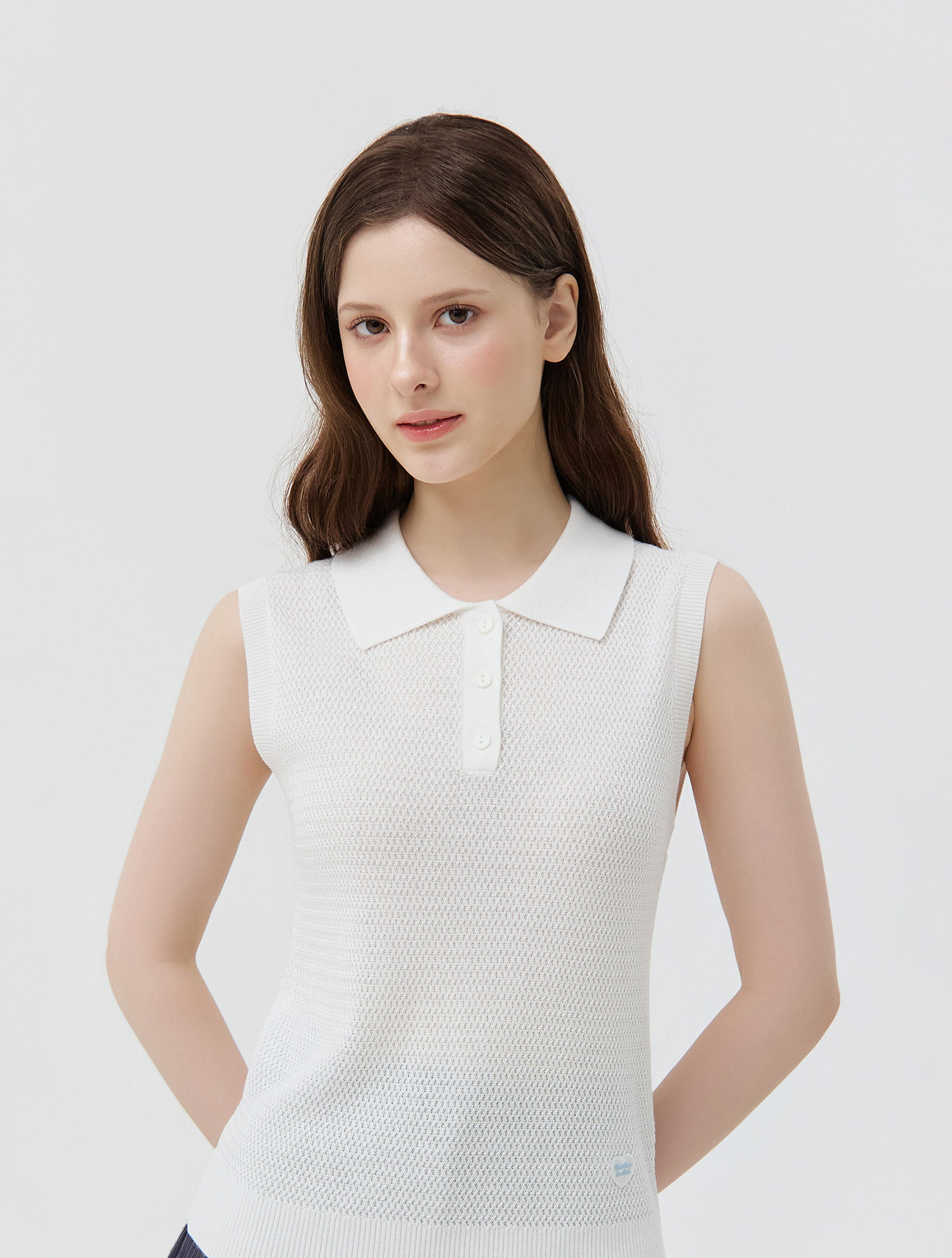 Saint Collar Sleeveless Knit_WHITE (QW0GTSE20131)